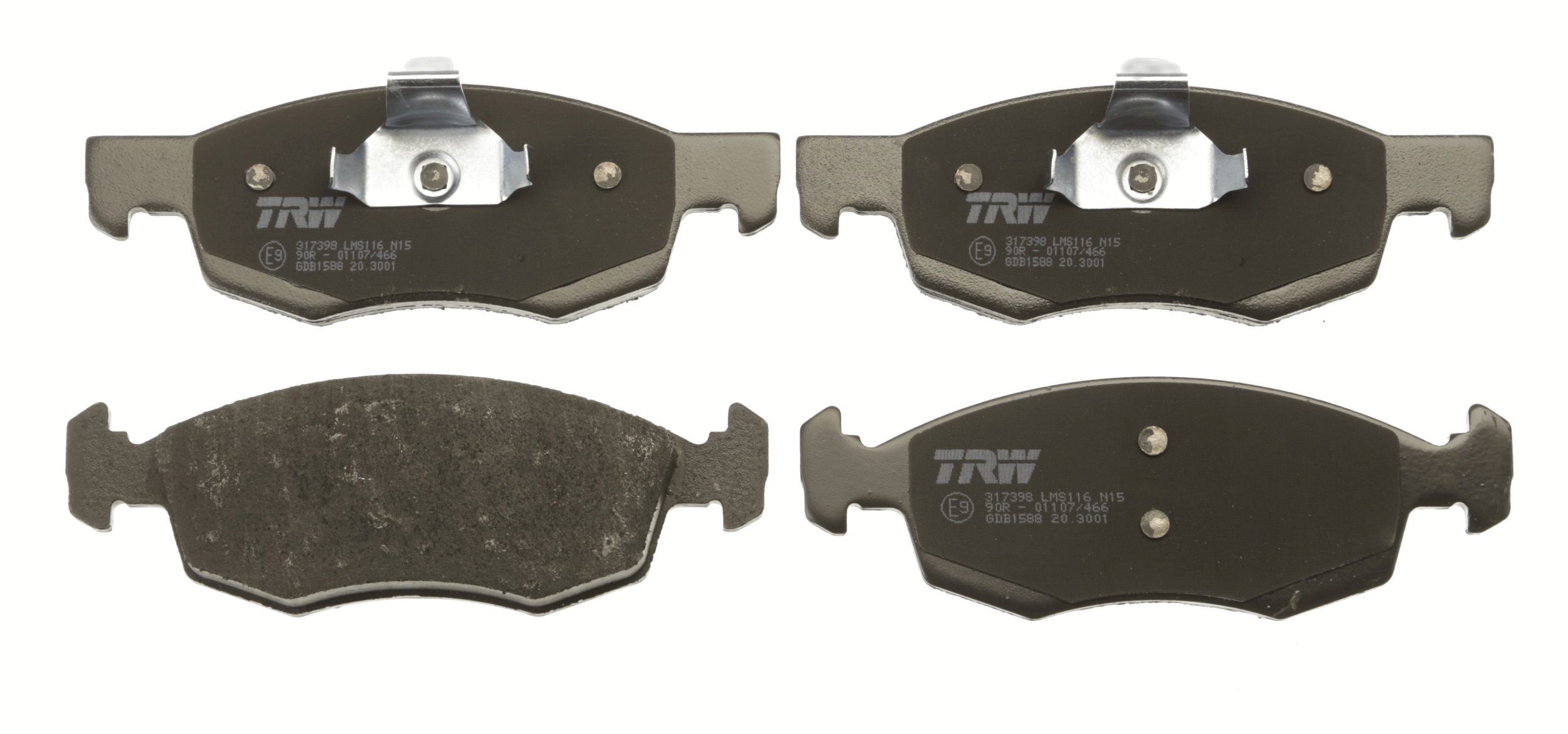 Brake Pad Set, disc brake - GDB1588 TRW