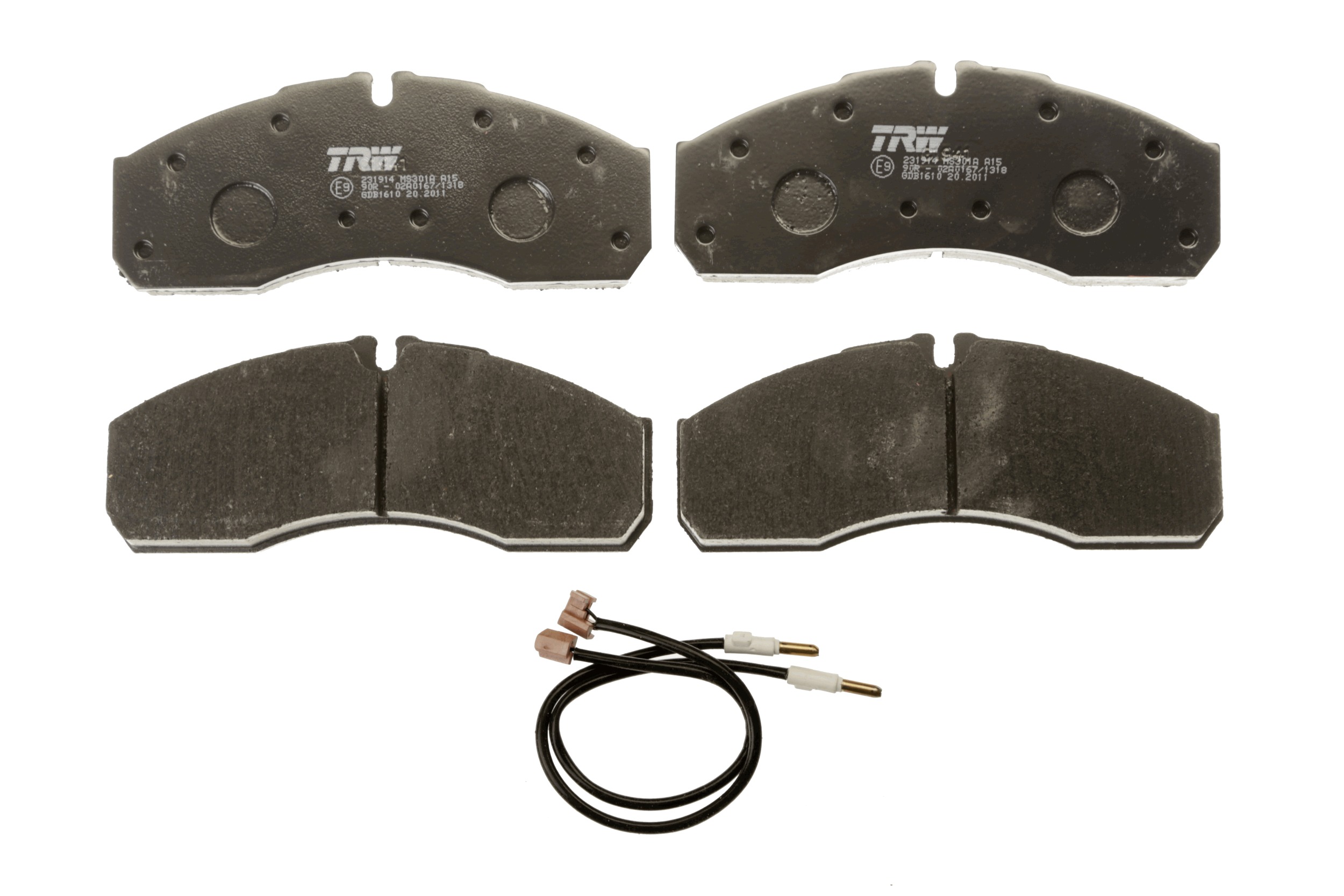 Brake Pad Set, disc brake - GDB1610 TRW