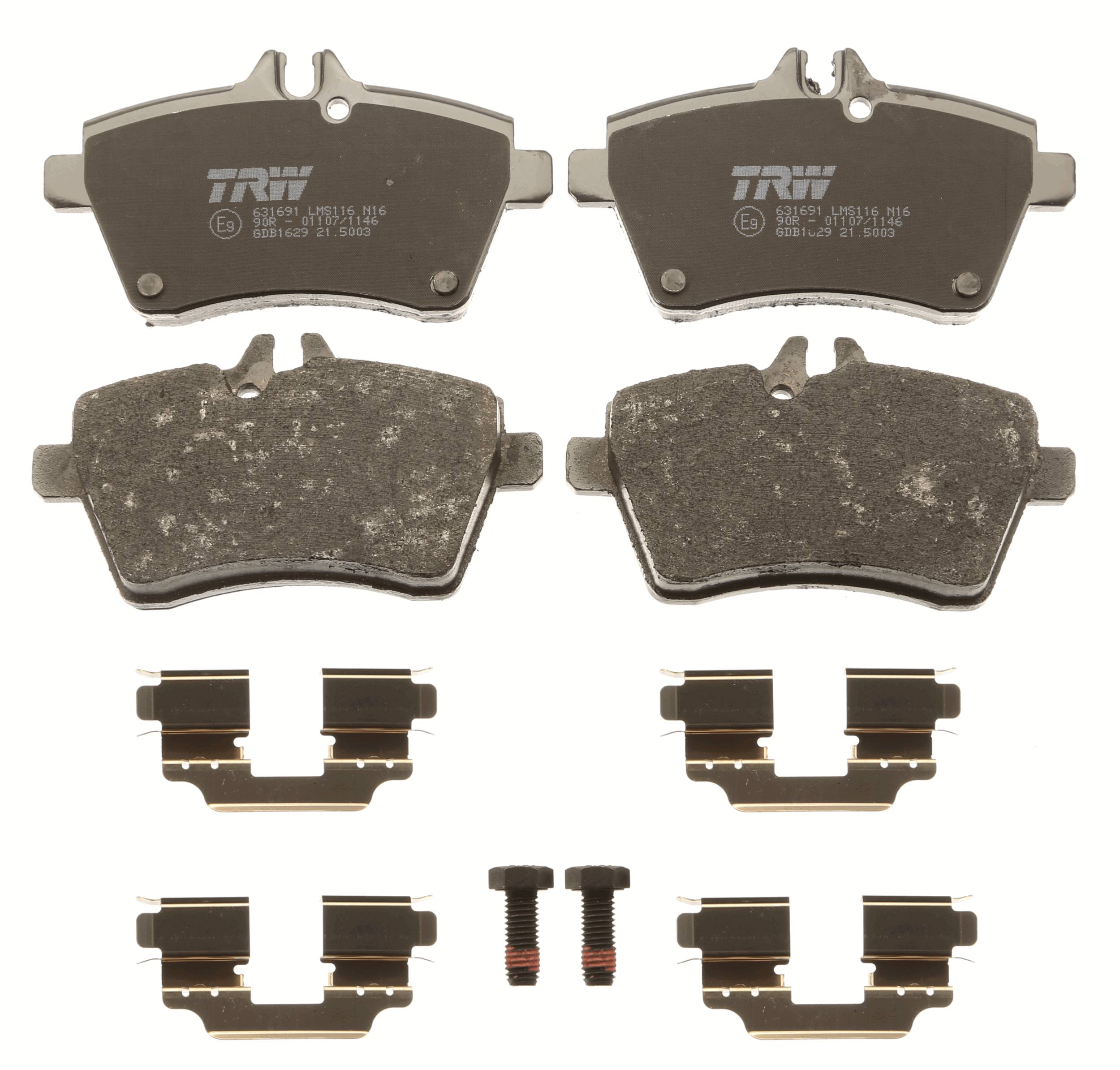 Brake Pad Set, disc brake - GDB1629 TRW