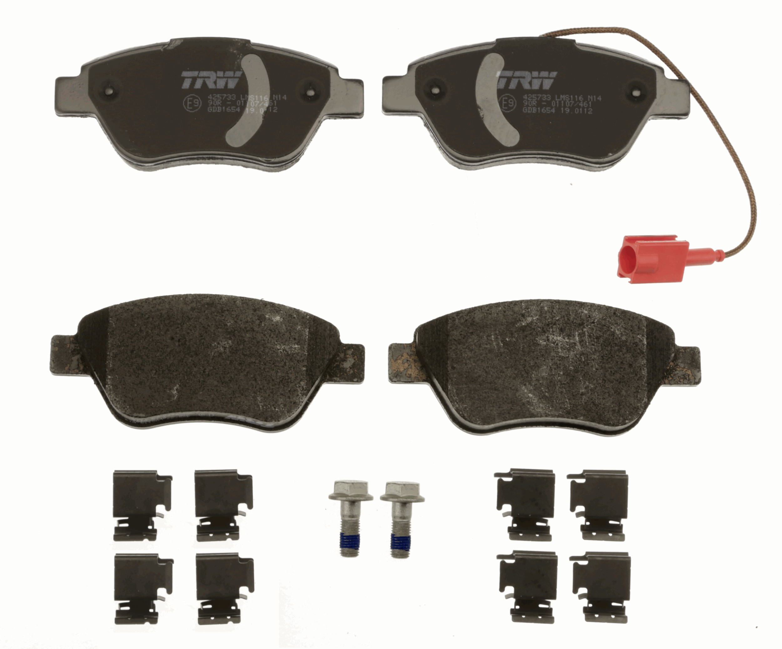 Kit pastiglie freno, Freno a disco - GDB1654 TRW