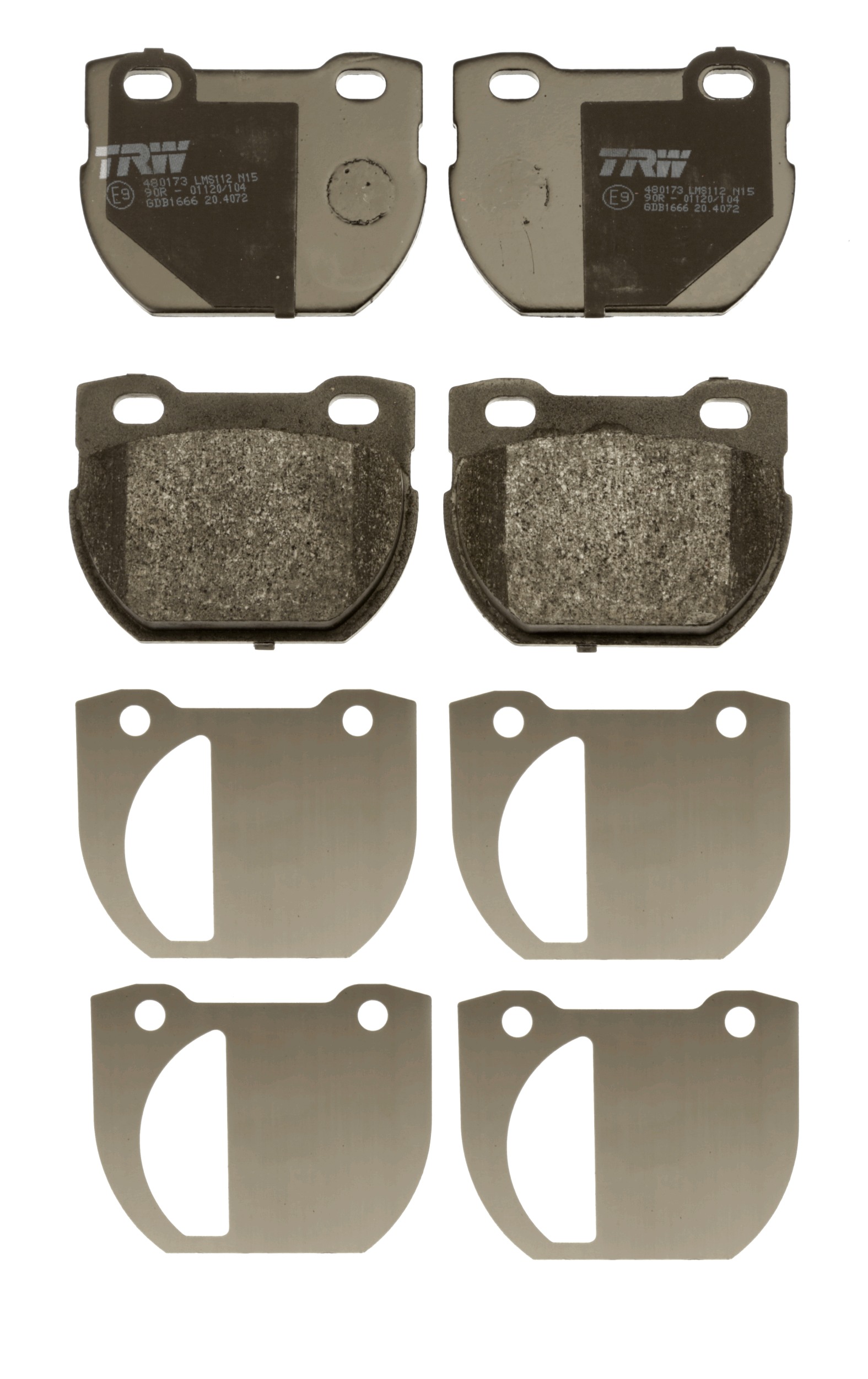 Brake Pad Set, disc brake - GDB1666 TRW