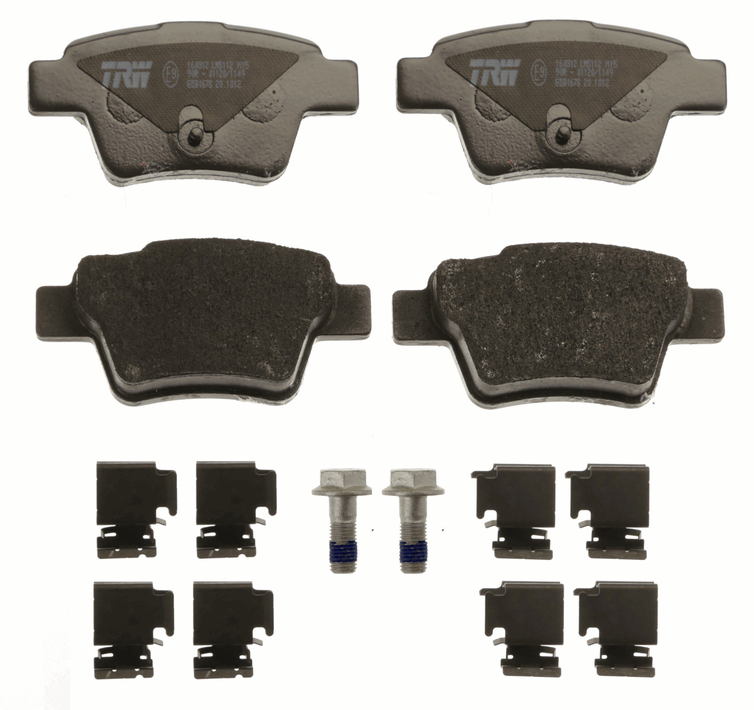 Brake Pad Set, disc brake - GDB1678 TRW