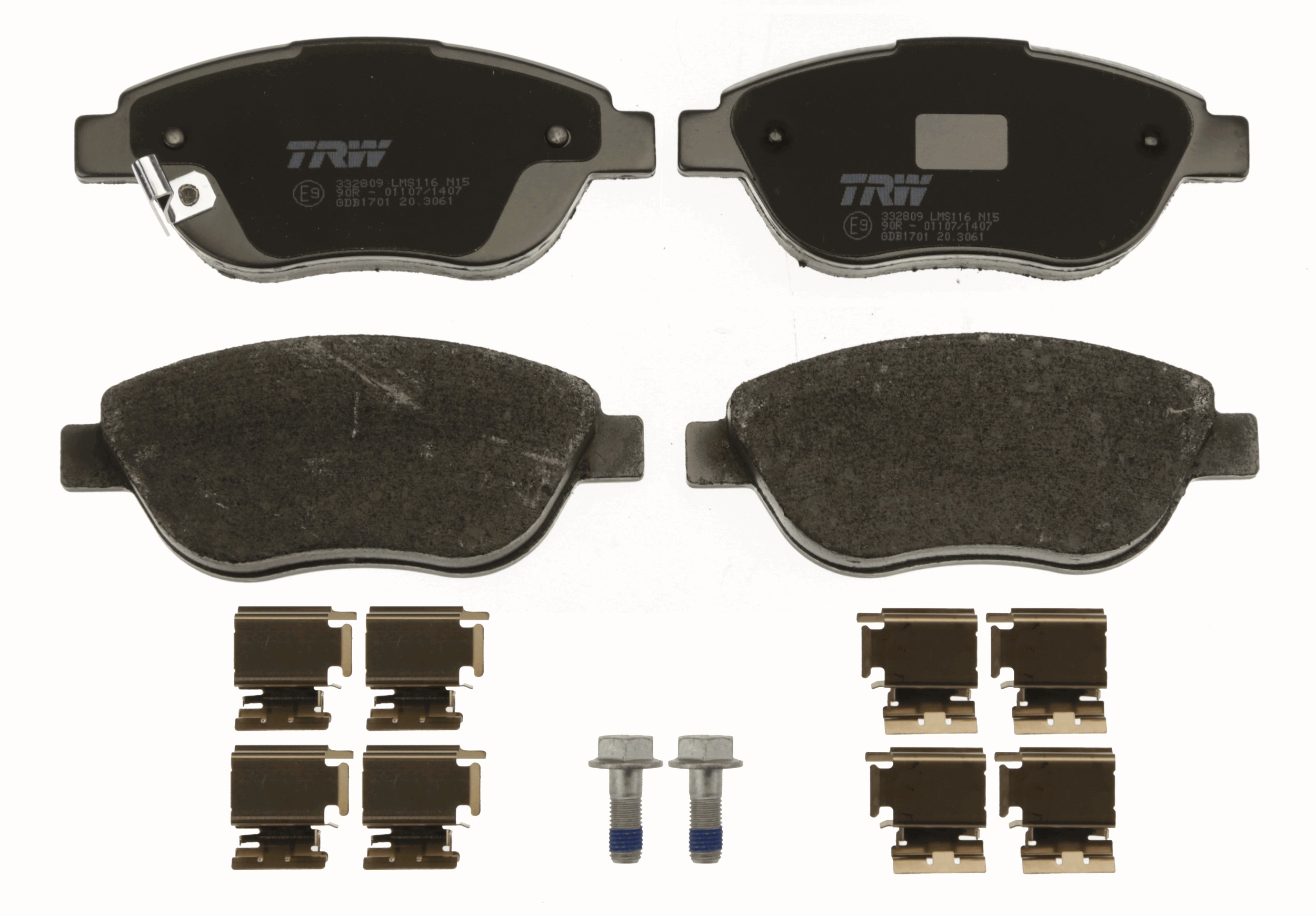 Kit pastiglie freno, Freno a disco - GDB1701 TRW