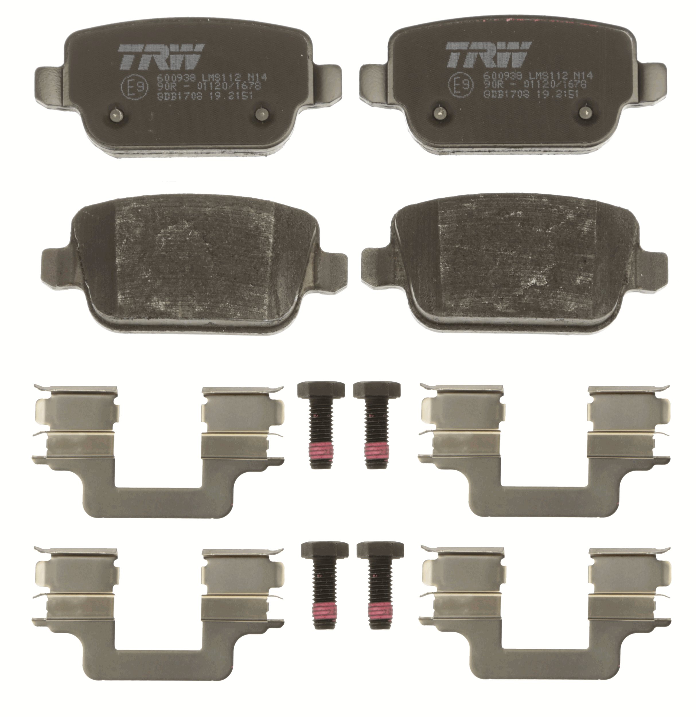 Brake Pad Set, disc brake - GDB1708 TRW