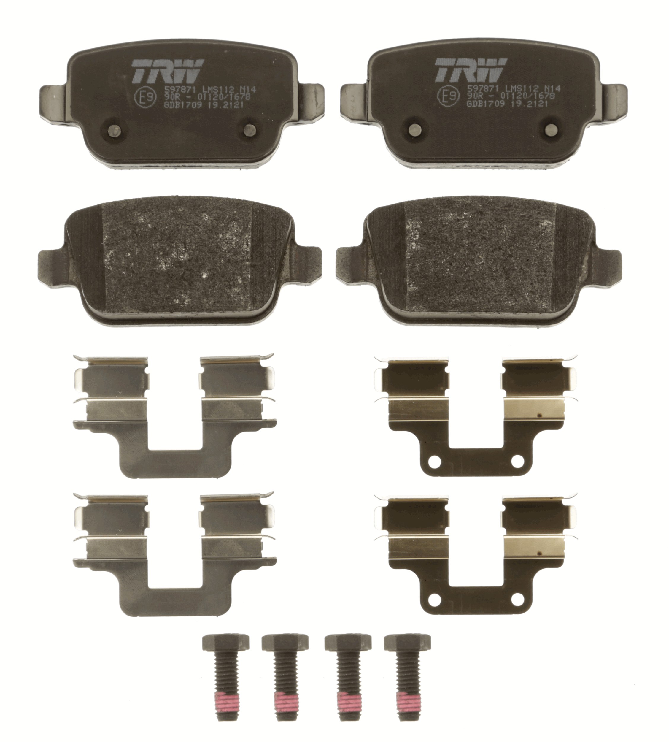 Kit pastiglie freno, Freno a disco - GDB1709 TRW