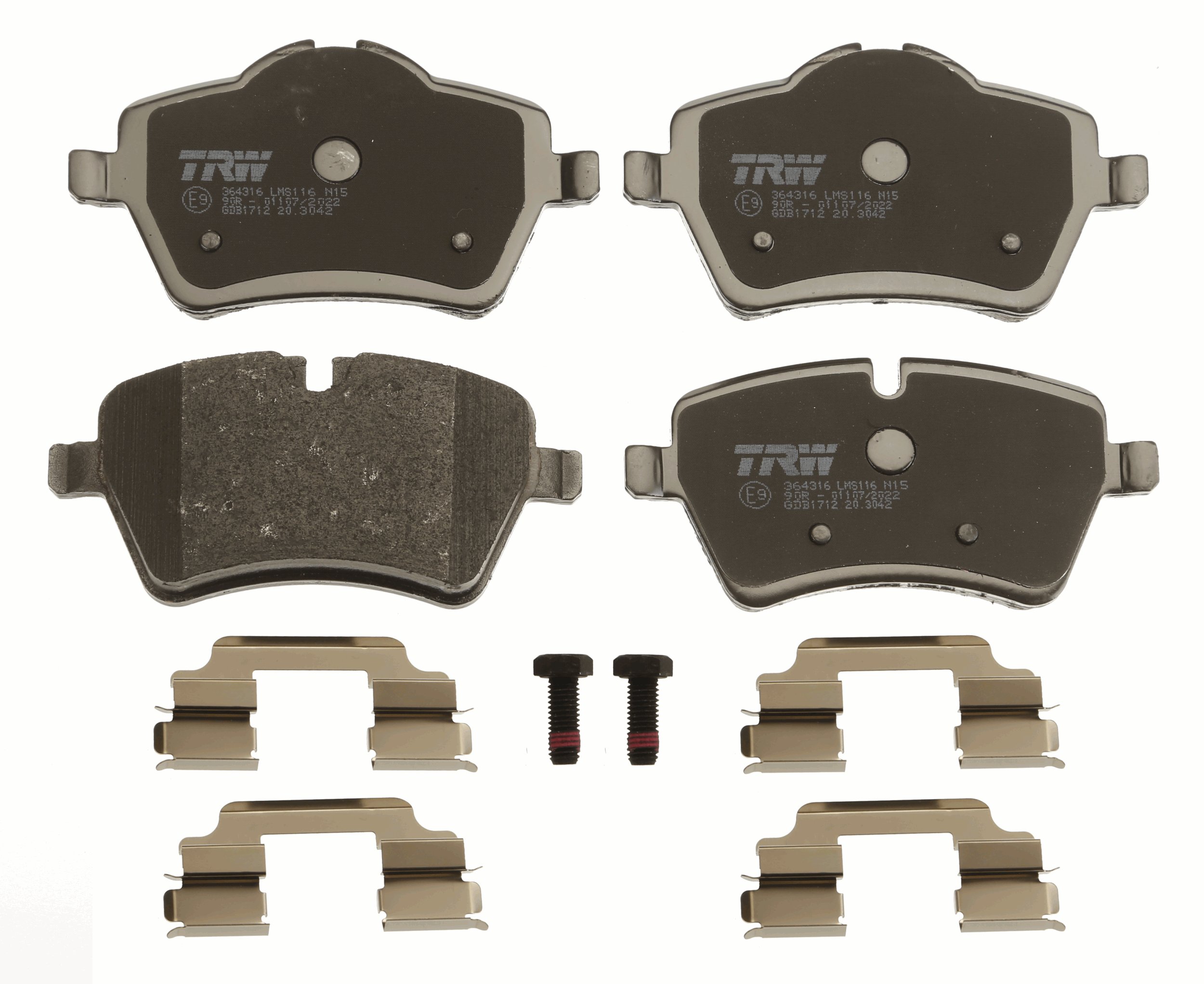 Brake Pad Set, disc brake - GDB1712 TRW