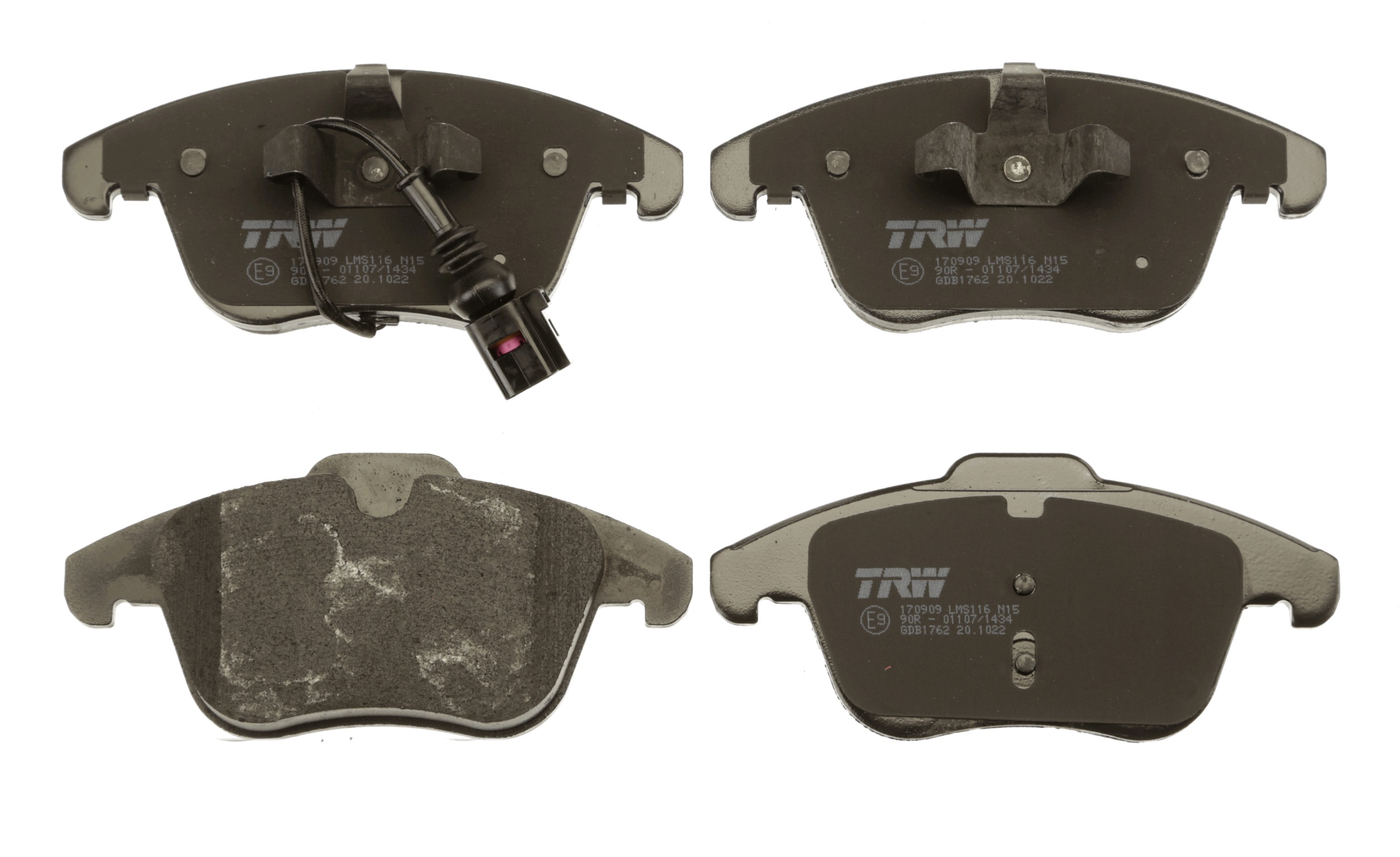 Brake Pad Set, disc brake - GDB1762 TRW