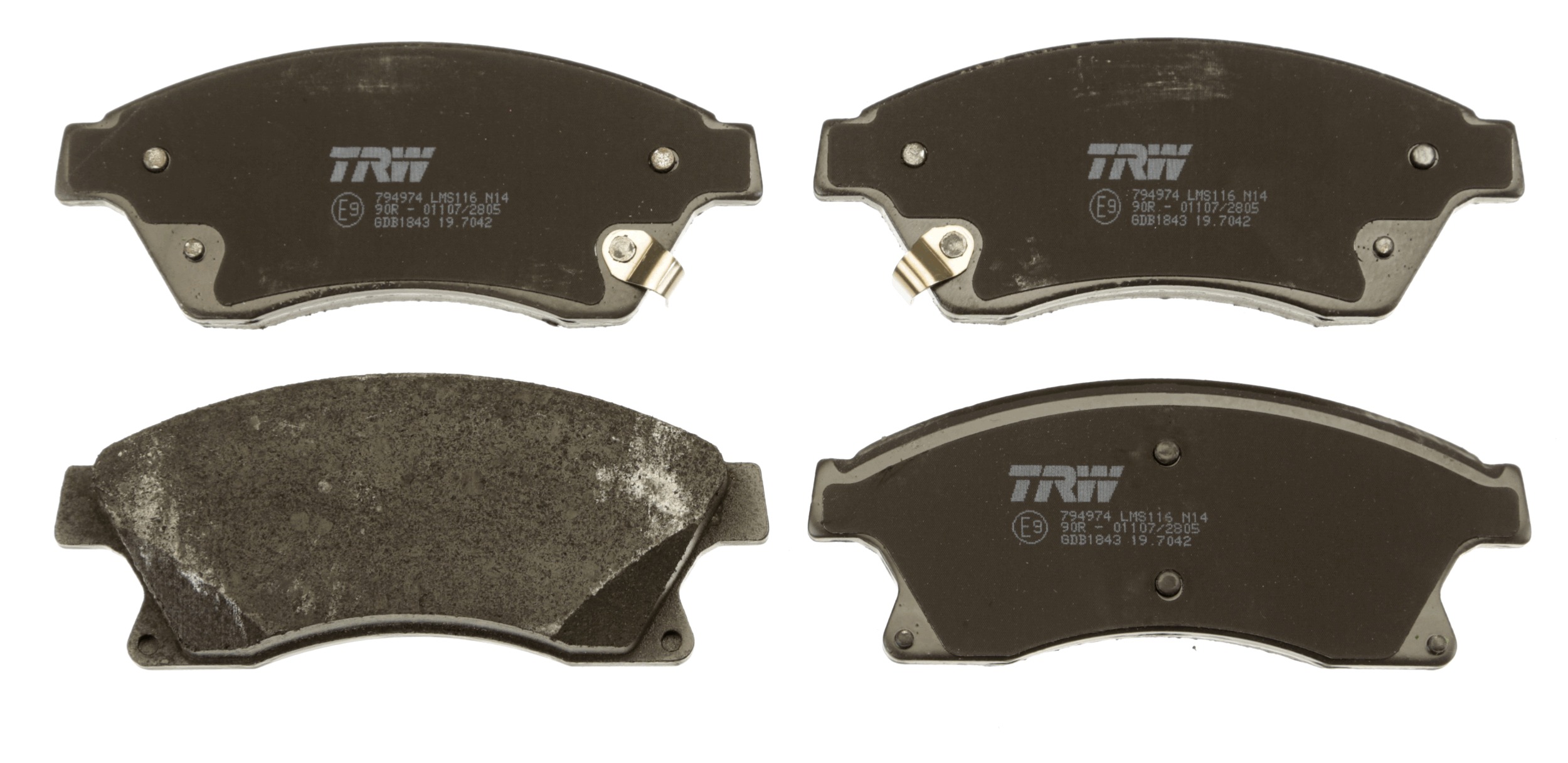 Brake Pad Set, disc brake - GDB1843 TRW