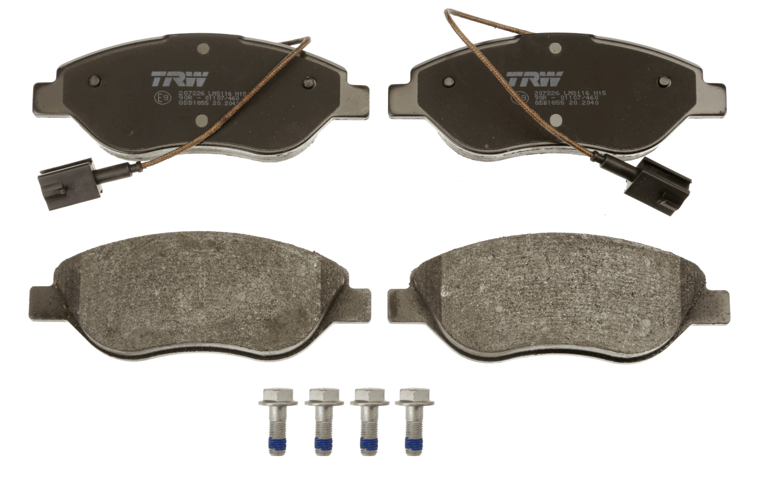 Kit pastiglie freno, Freno a disco - GDB1855 TRW
