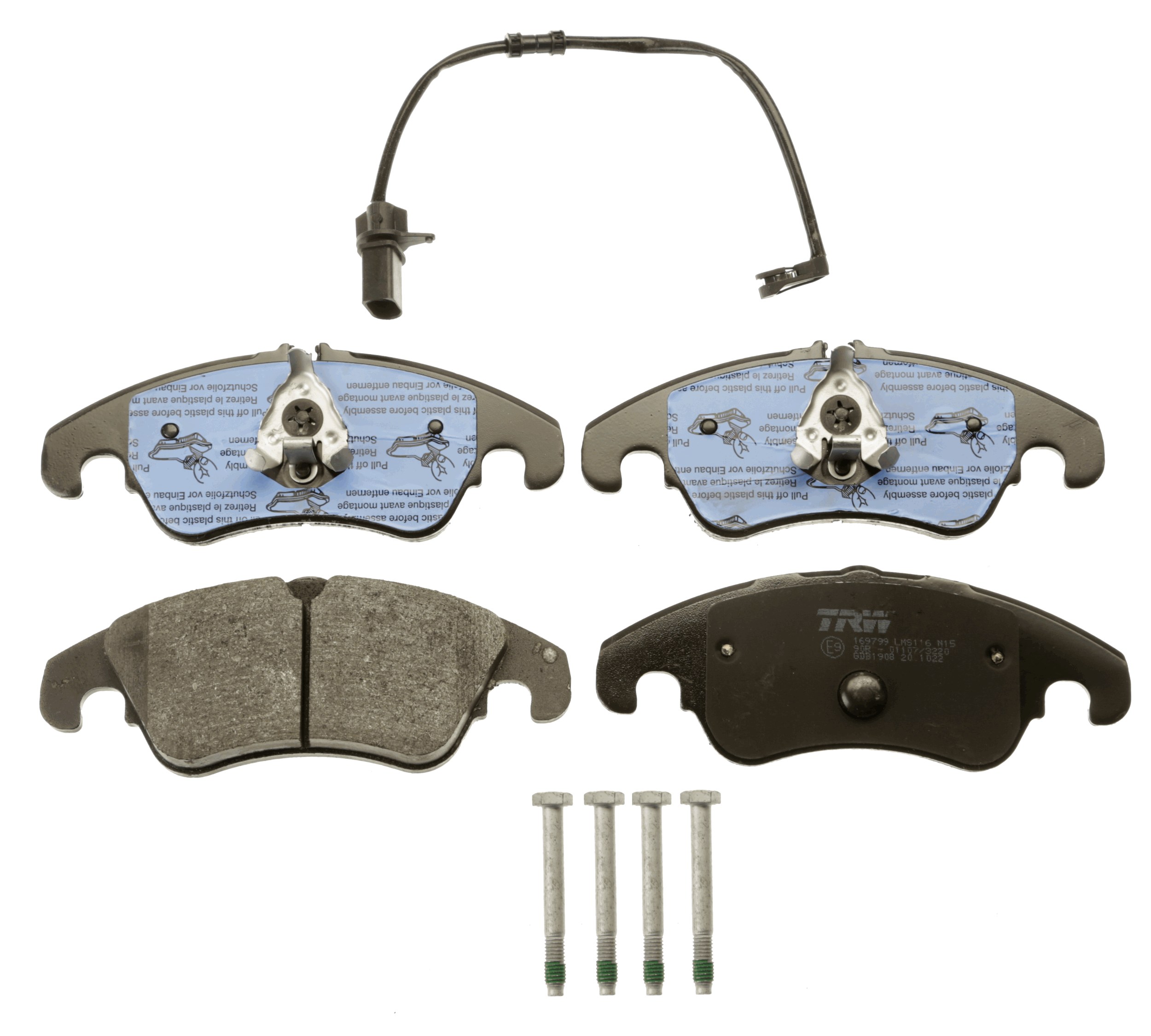 Brake Pad Set, disc brake - GDB1908 TRW