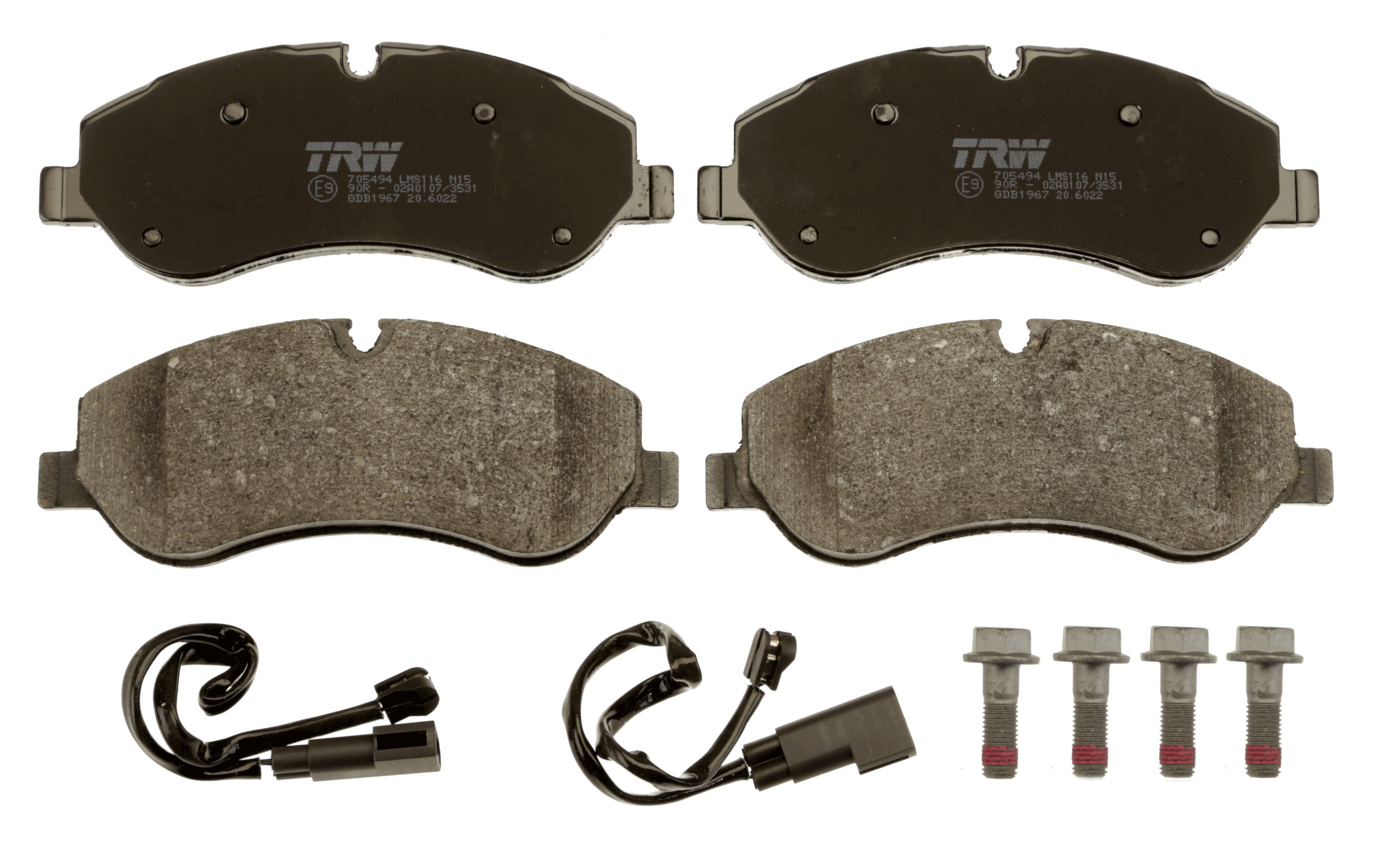 Brake Pad Set, disc brake - GDB1967 TRW
