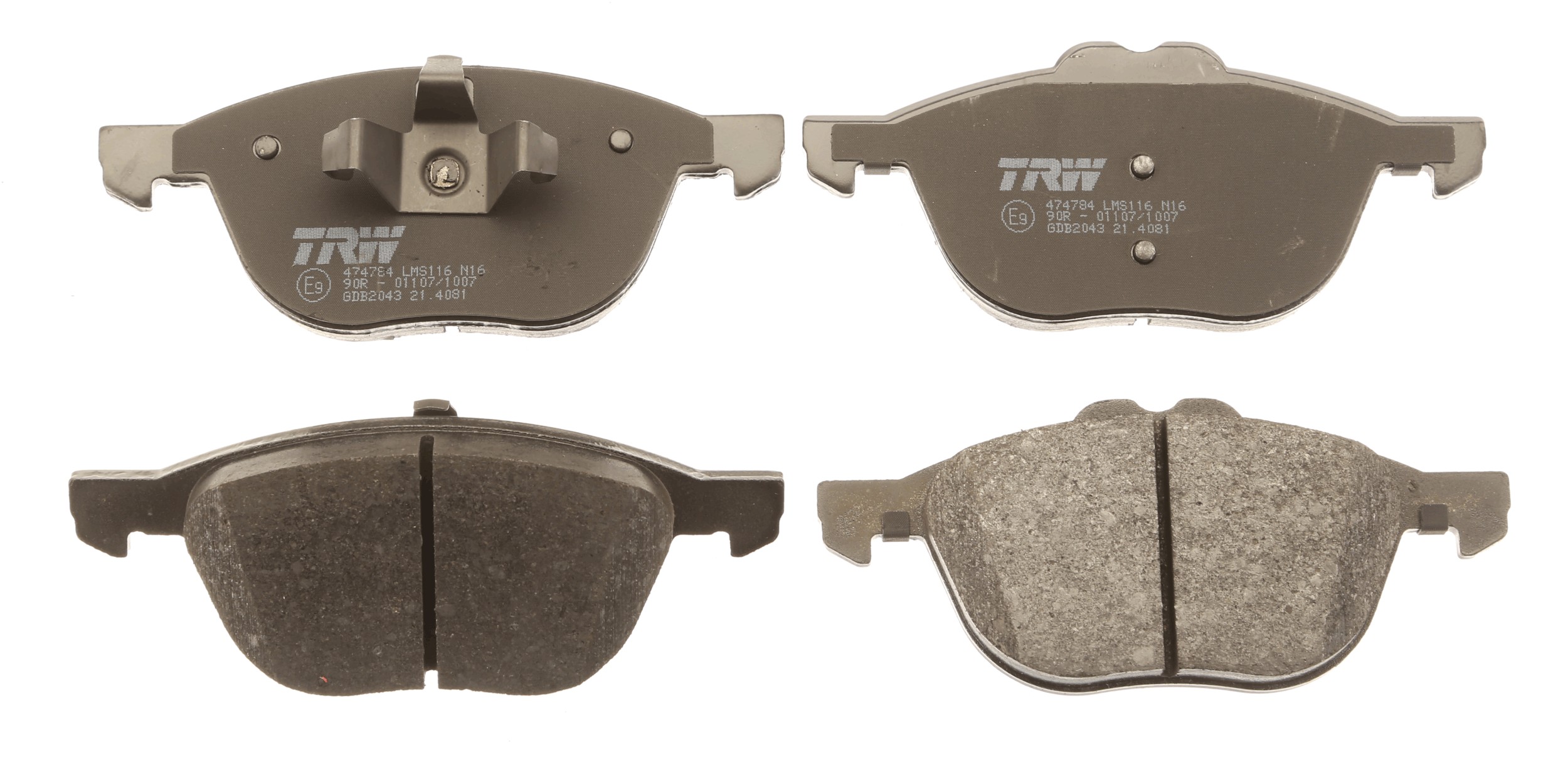 Brake Pad Set, disc brake - GDB2043 TRW