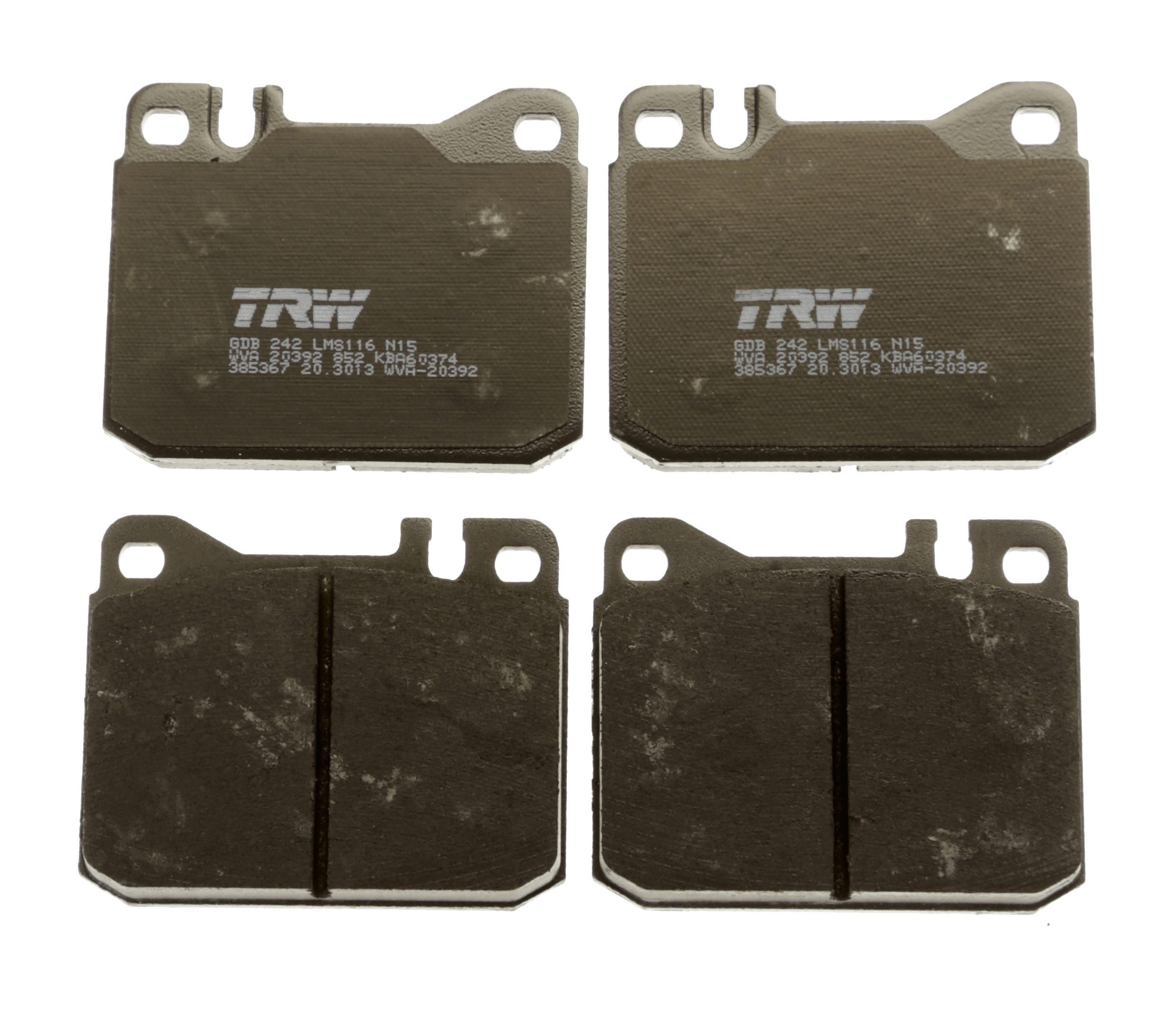 Kit pastiglie freno, Freno a disco - GDB242 TRW