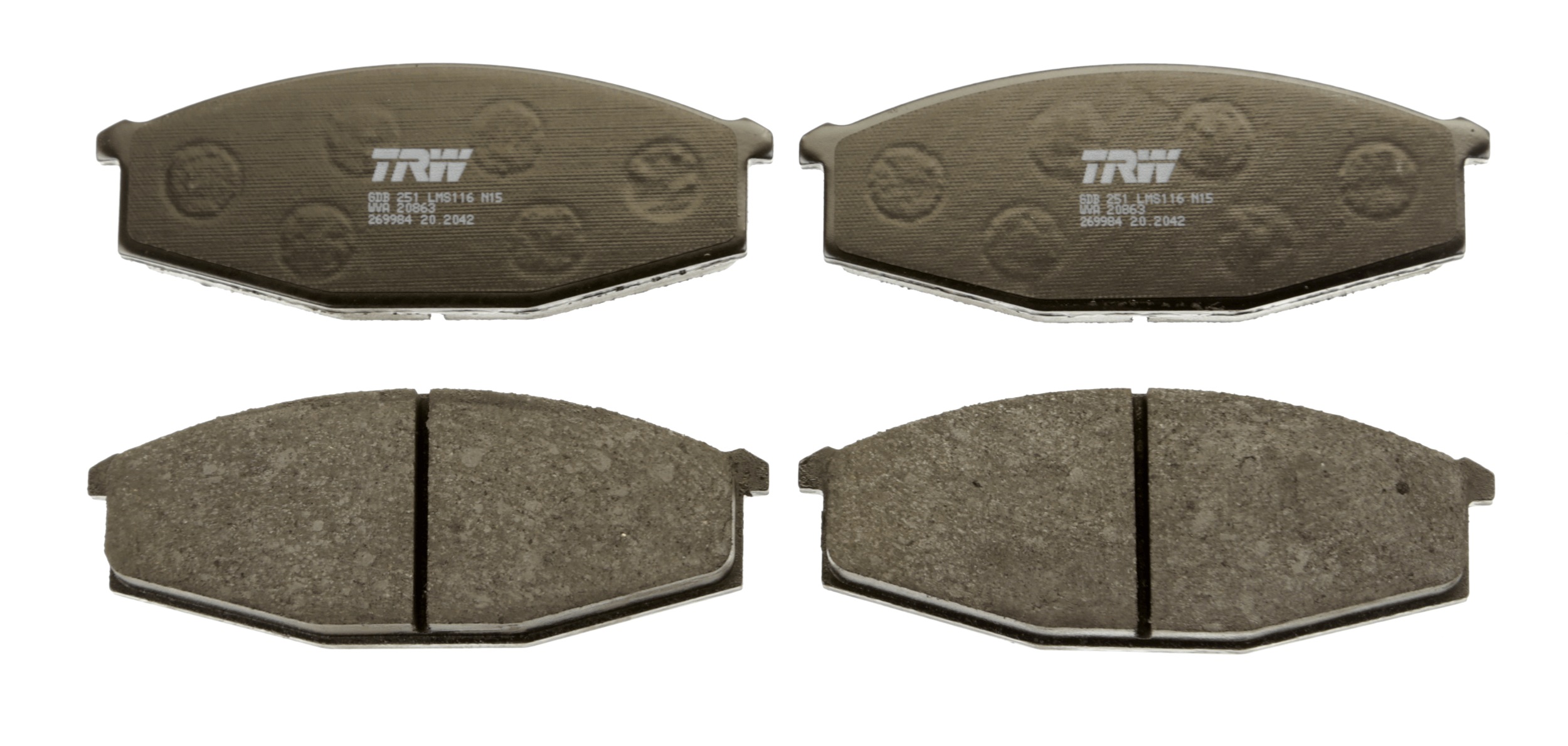 Brake Pad Set, disc brake - GDB251 TRW