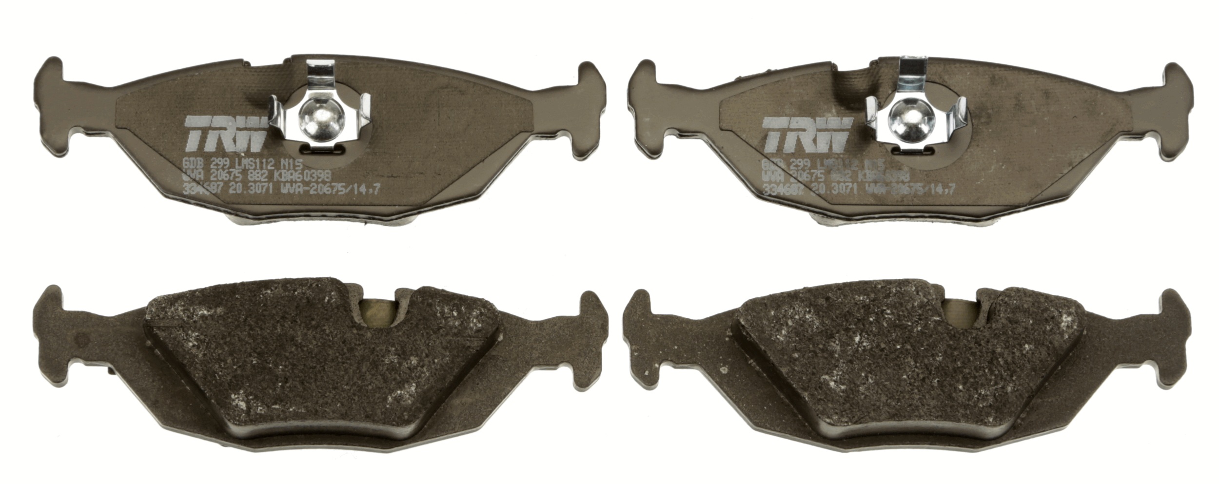 Brake Pad Set, disc brake - GDB299 TRW