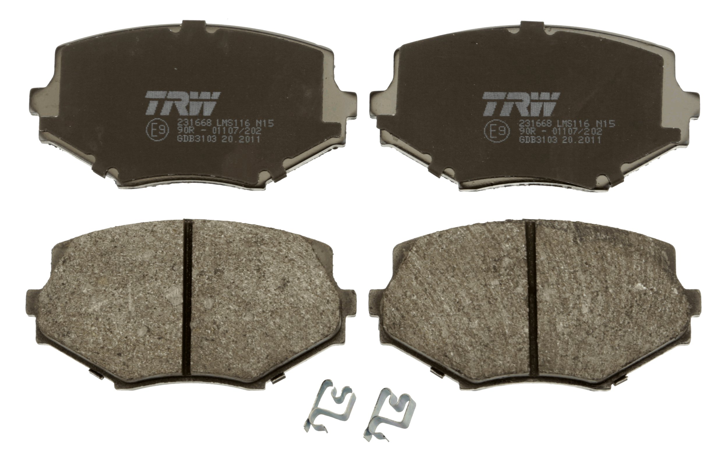 Brake Pad Set, disc brake - GDB3103 TRW
