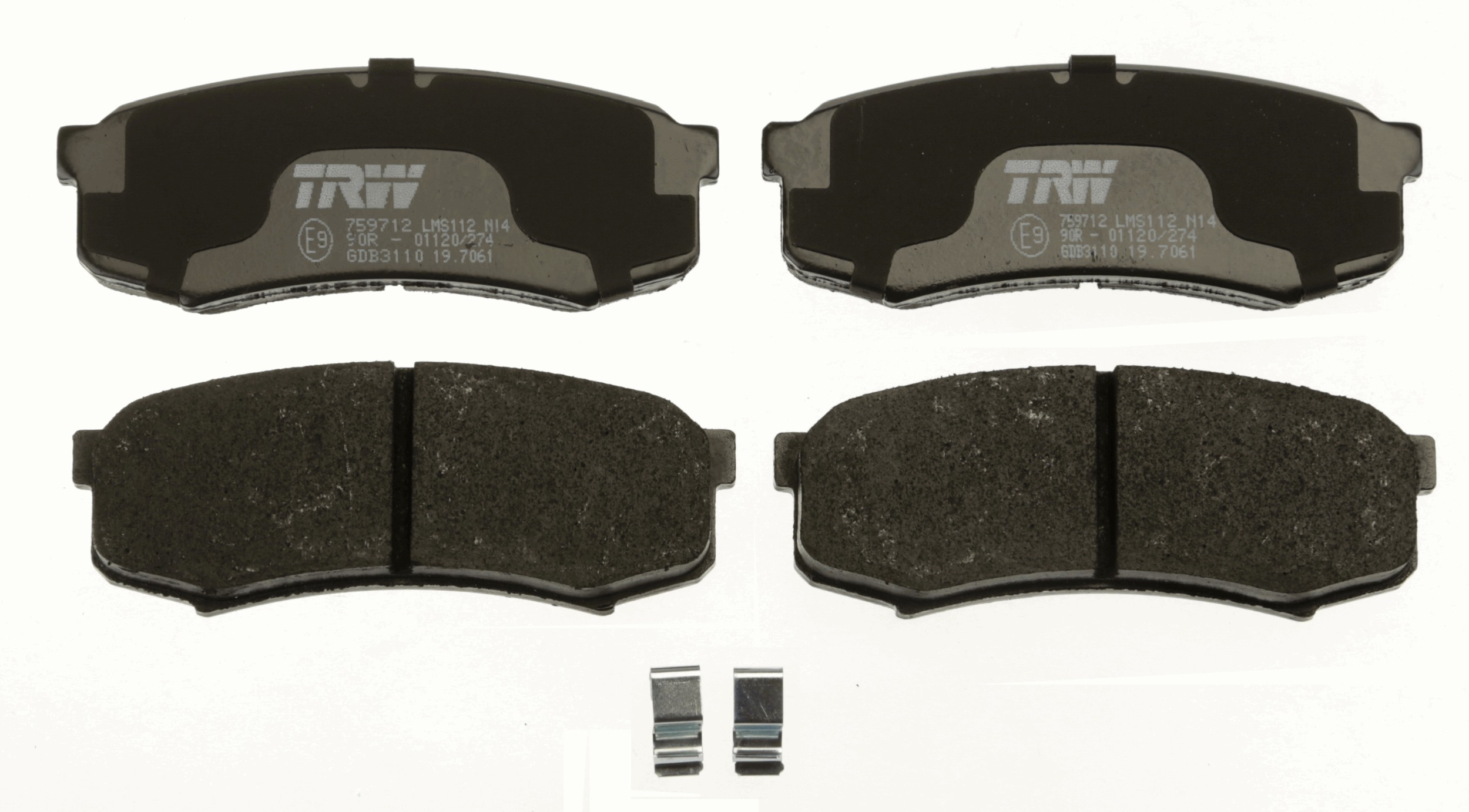 Brake Pad Set, disc brake - GDB3110 TRW