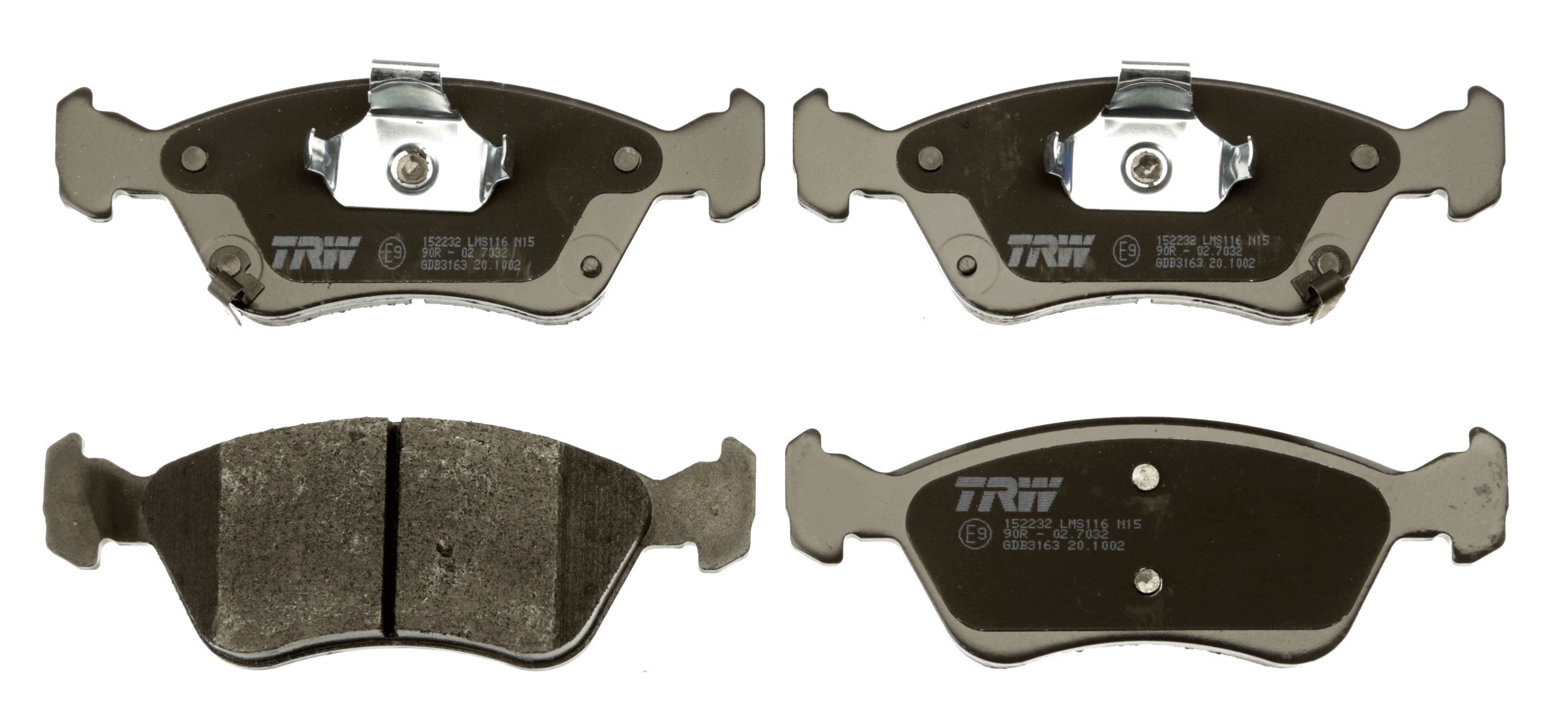 Brake Pad Set, disc brake - GDB3163 TRW