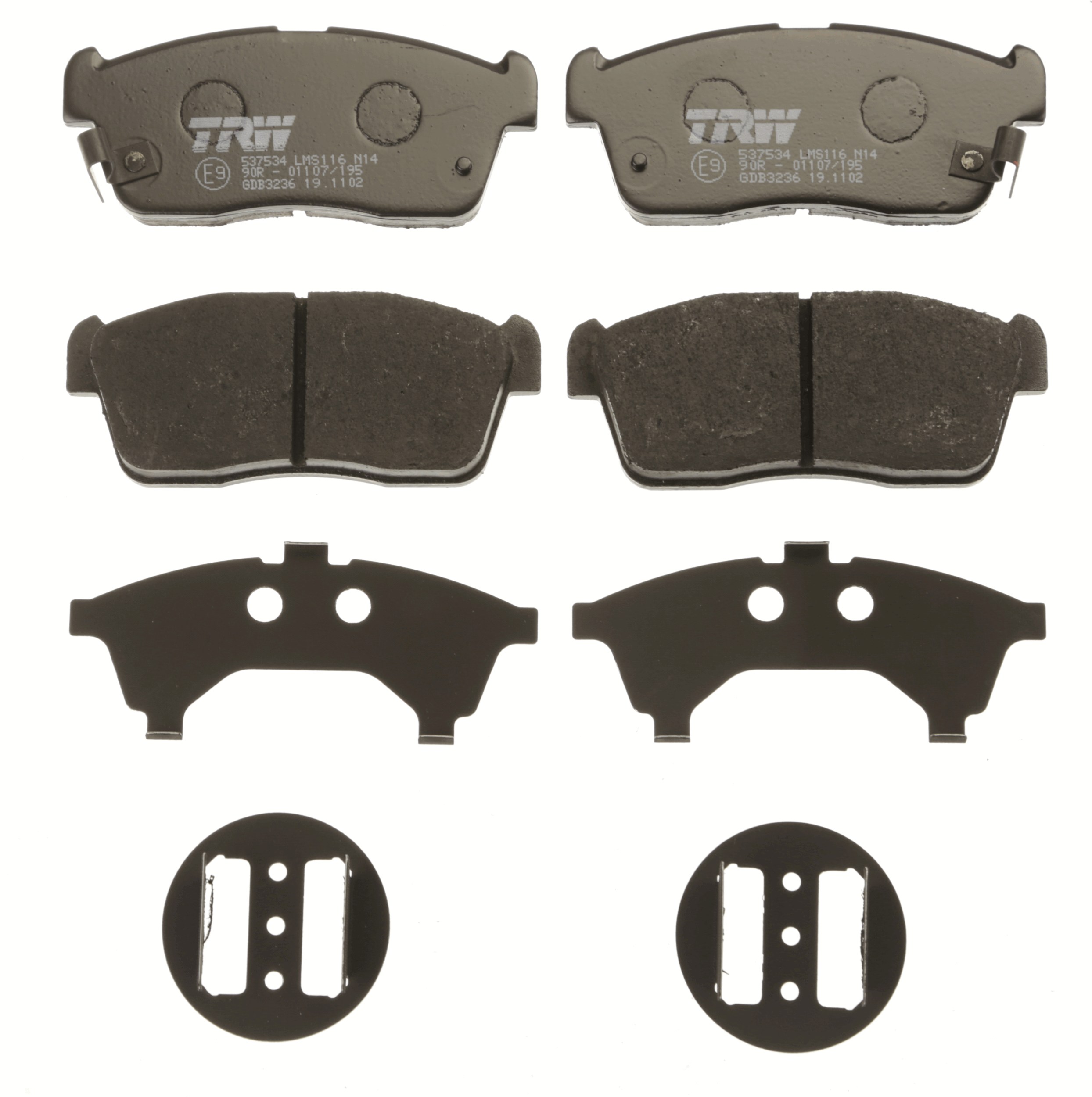 Brake Pad Set, disc brake - GDB3236 TRW