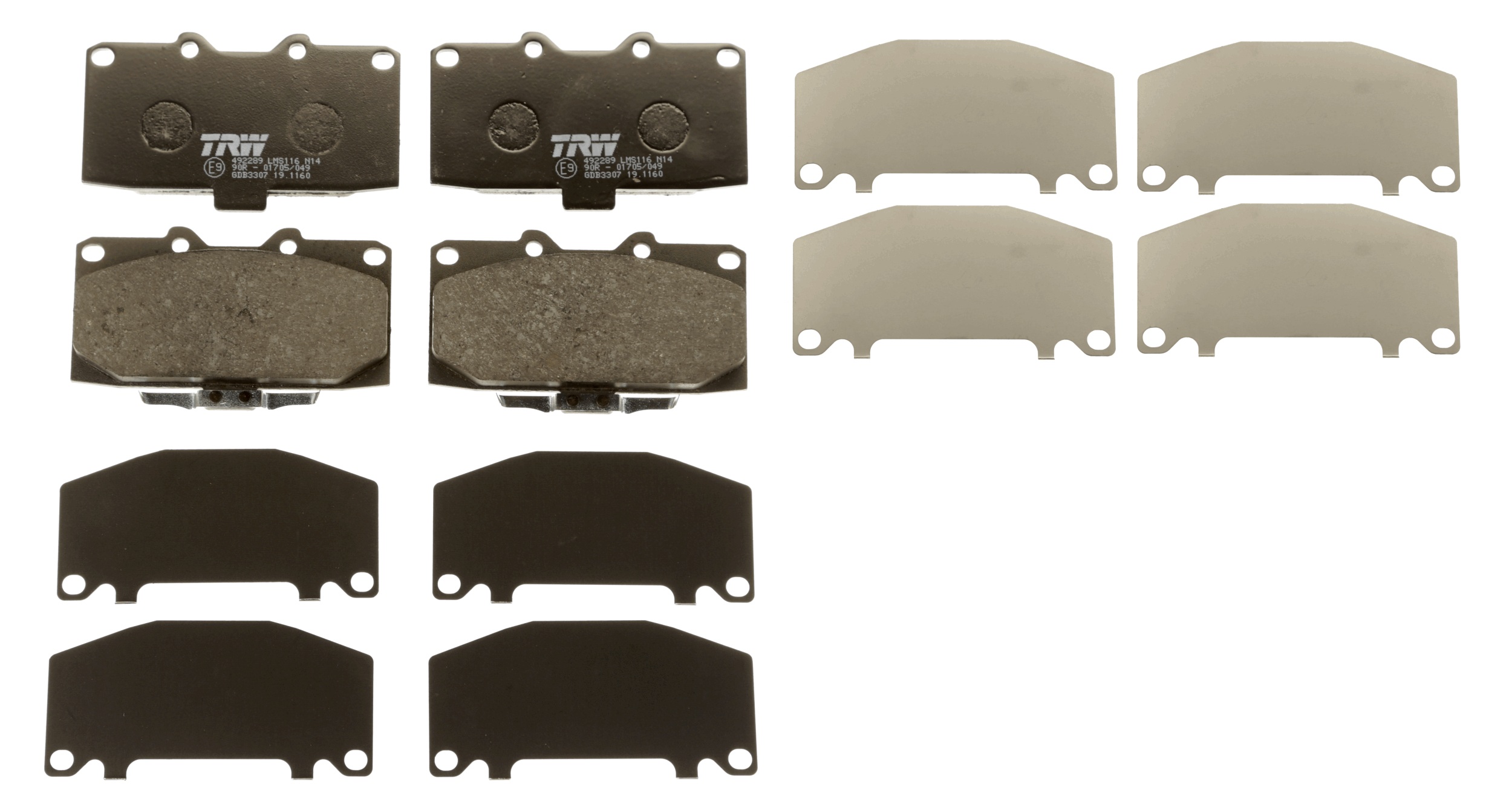 Brake Pad Set, disc brake - GDB3307 TRW