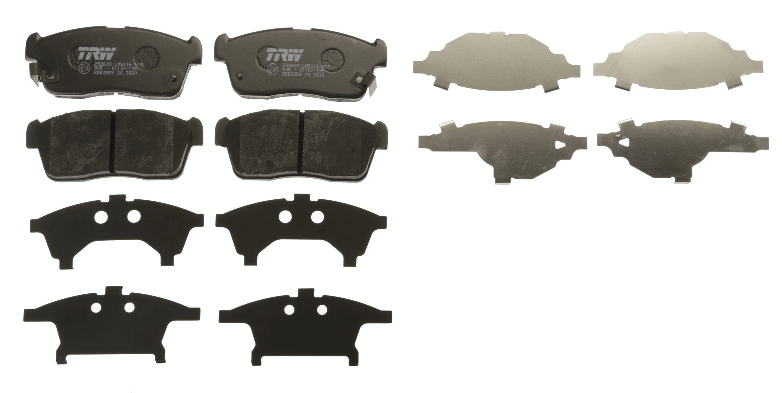 Kit pastiglie freno, Freno a disco - GDB3359 TRW