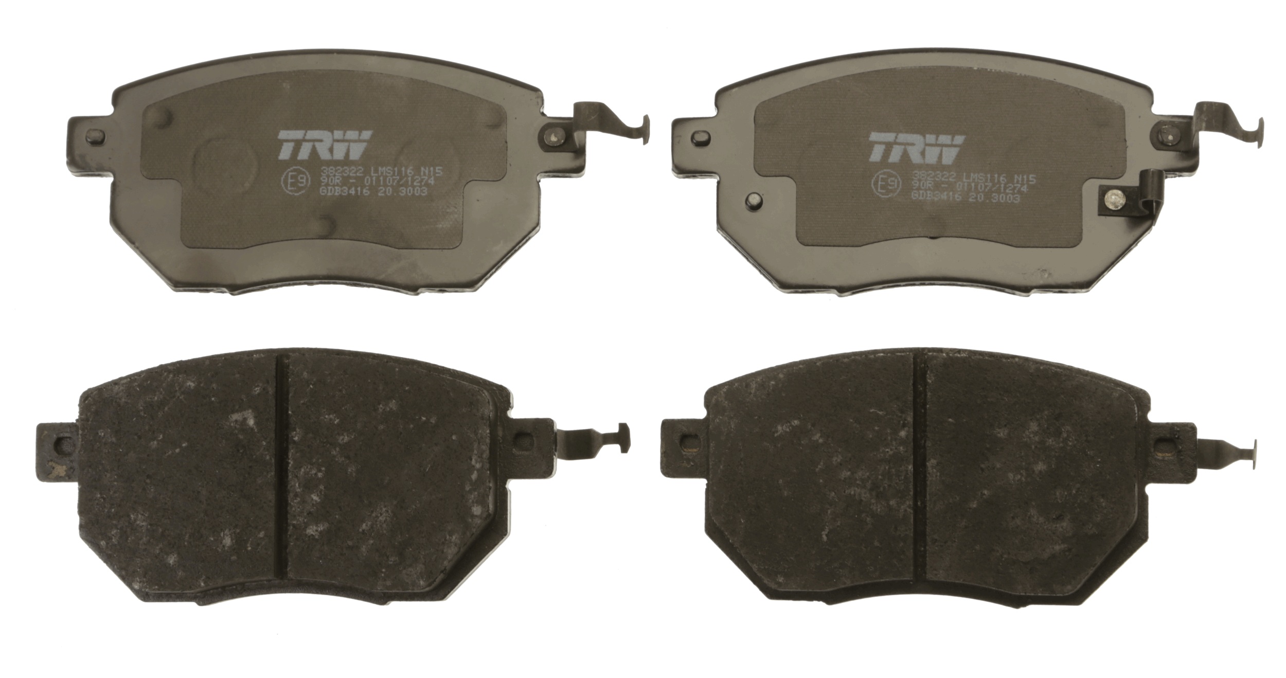 Brake Pad Set, disc brake - GDB3416 TRW