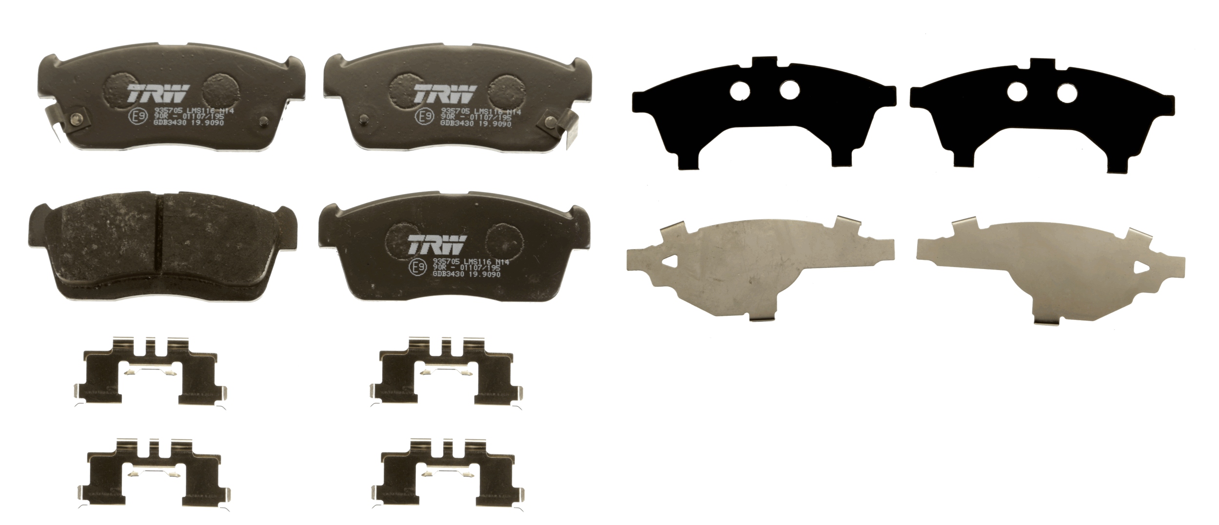 Brake Pad Set, disc brake - GDB3430 TRW