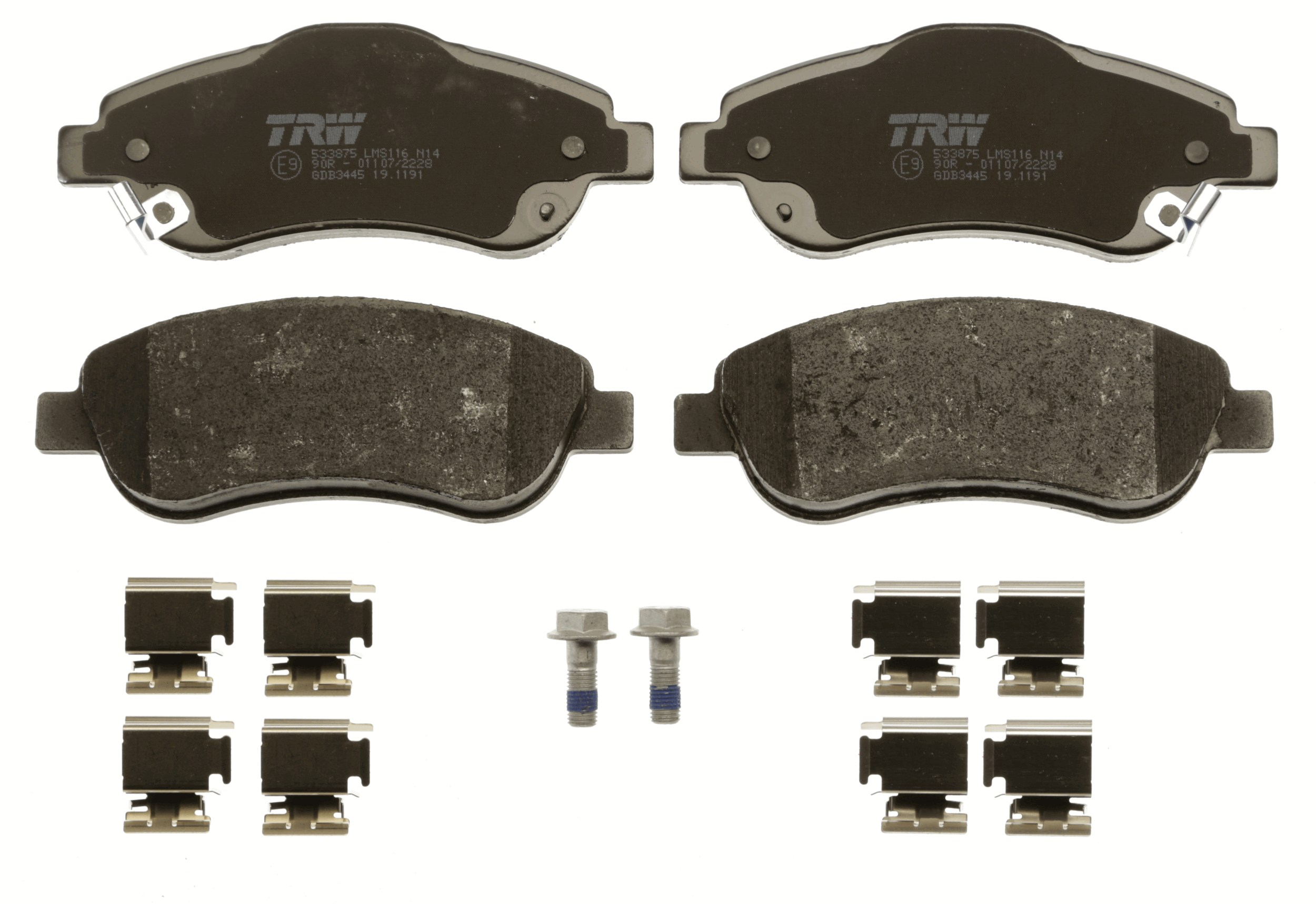 Brake Pad Set, disc brake - GDB3445 TRW