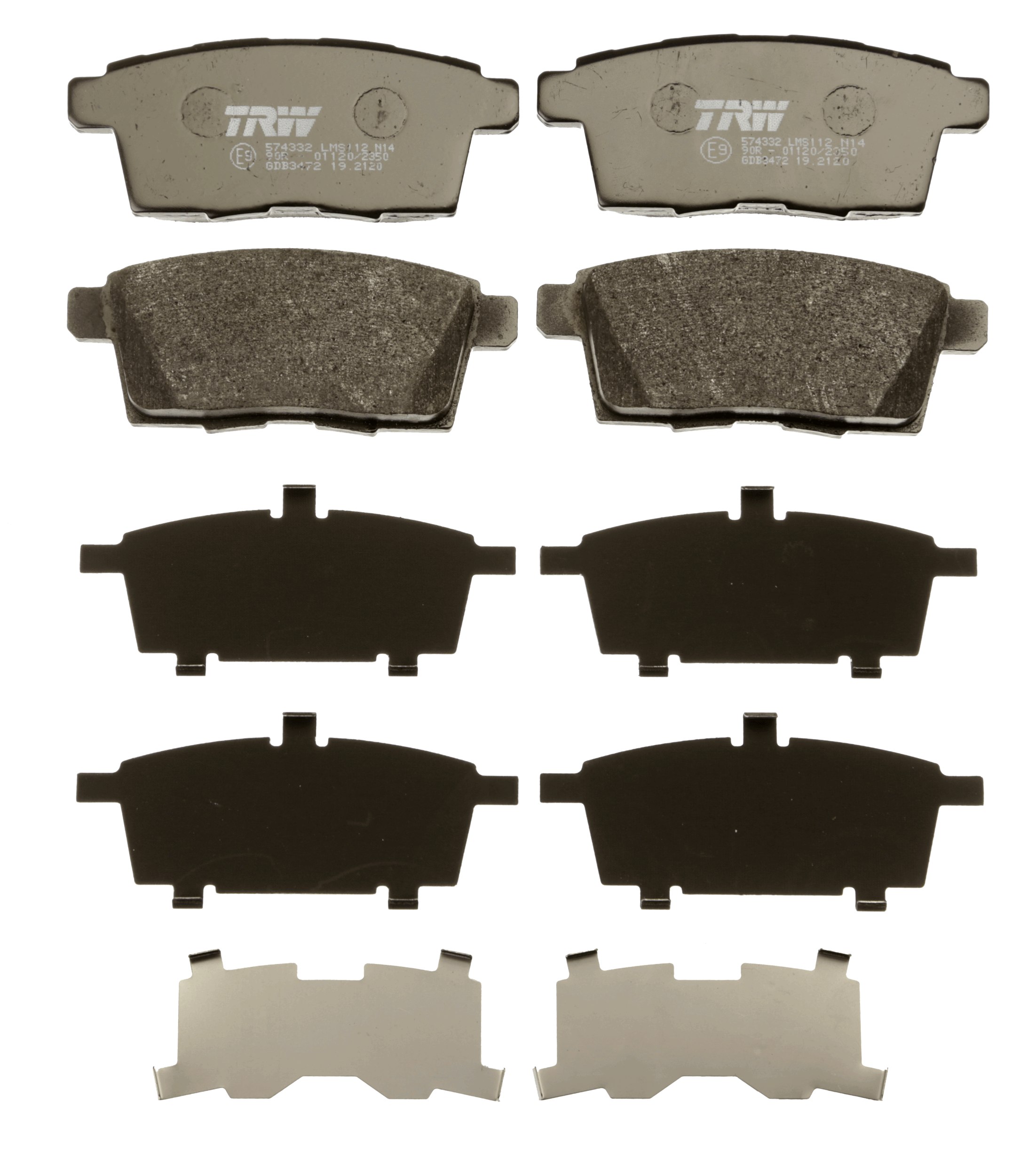 Kit pastiglie freno, Freno a disco - GDB3472 TRW