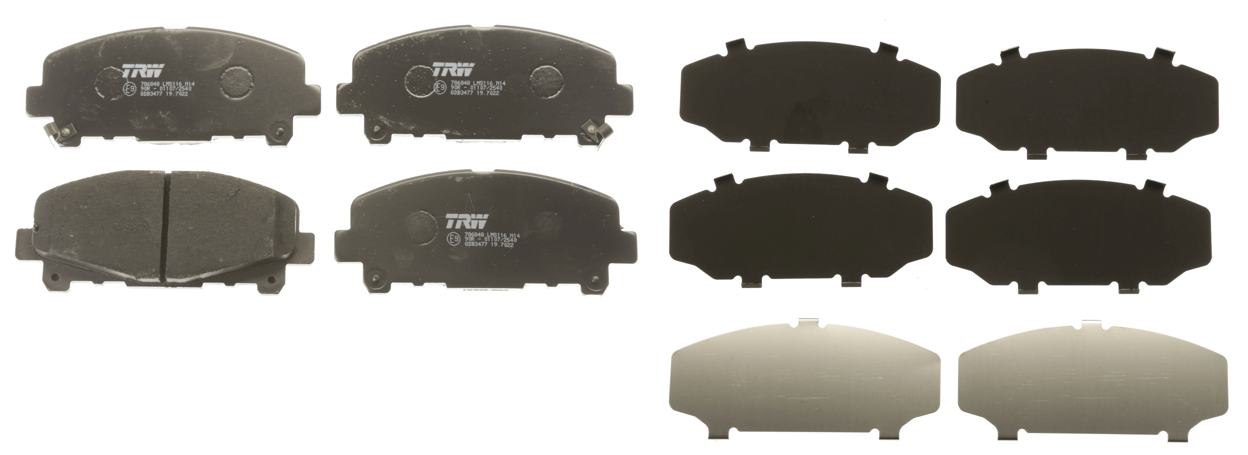 Brake Pad Set, disc brake - GDB3477 TRW