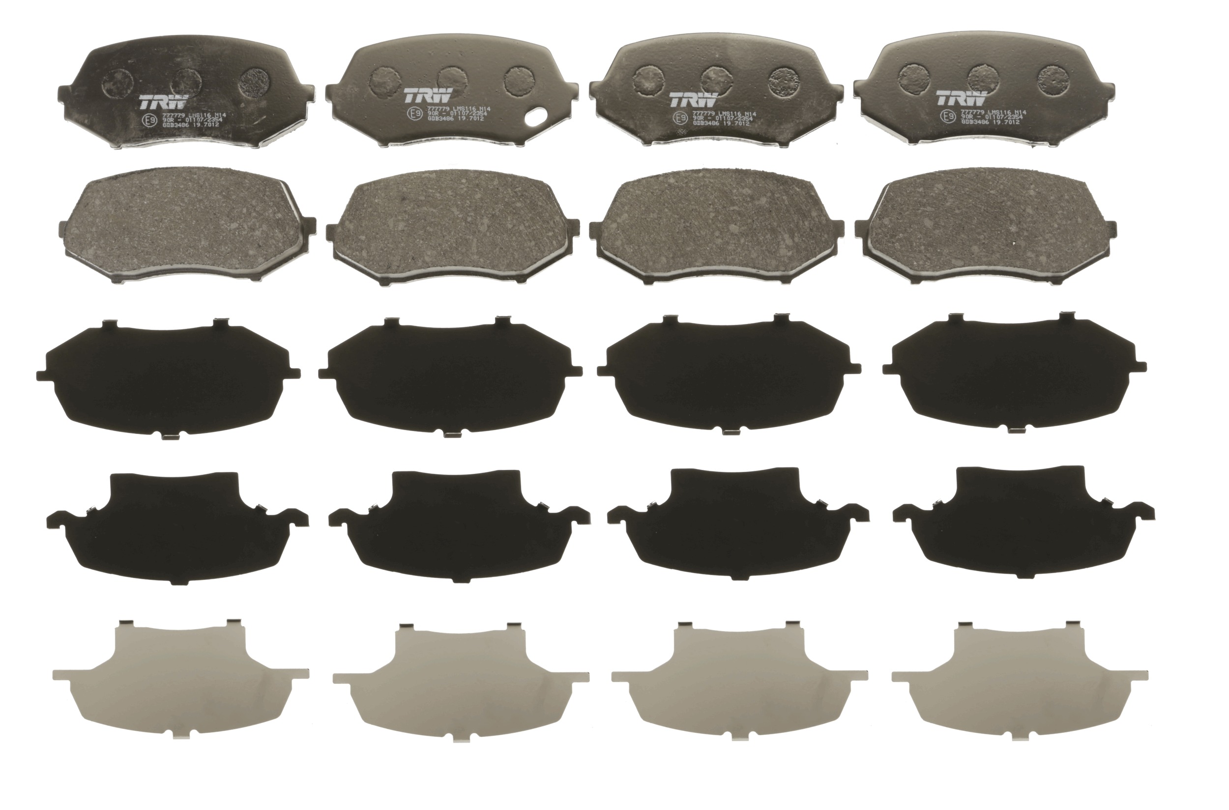 Brake Pad Set, disc brake - GDB3486 TRW