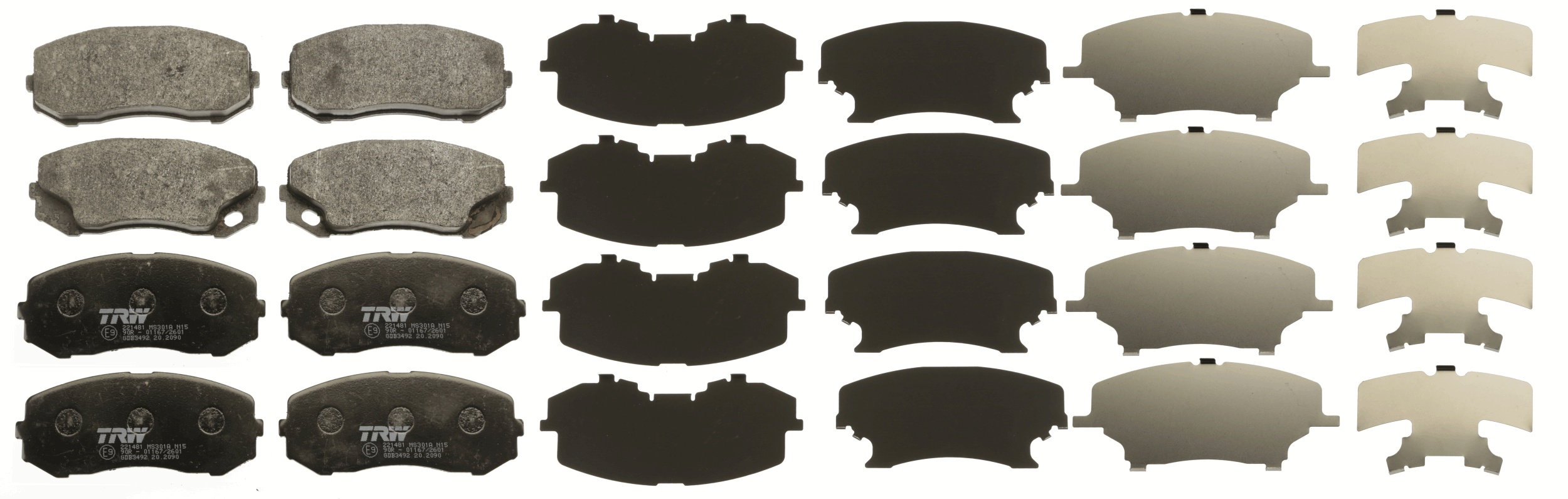 Brake Pad Set, disc brake - GDB3492 TRW