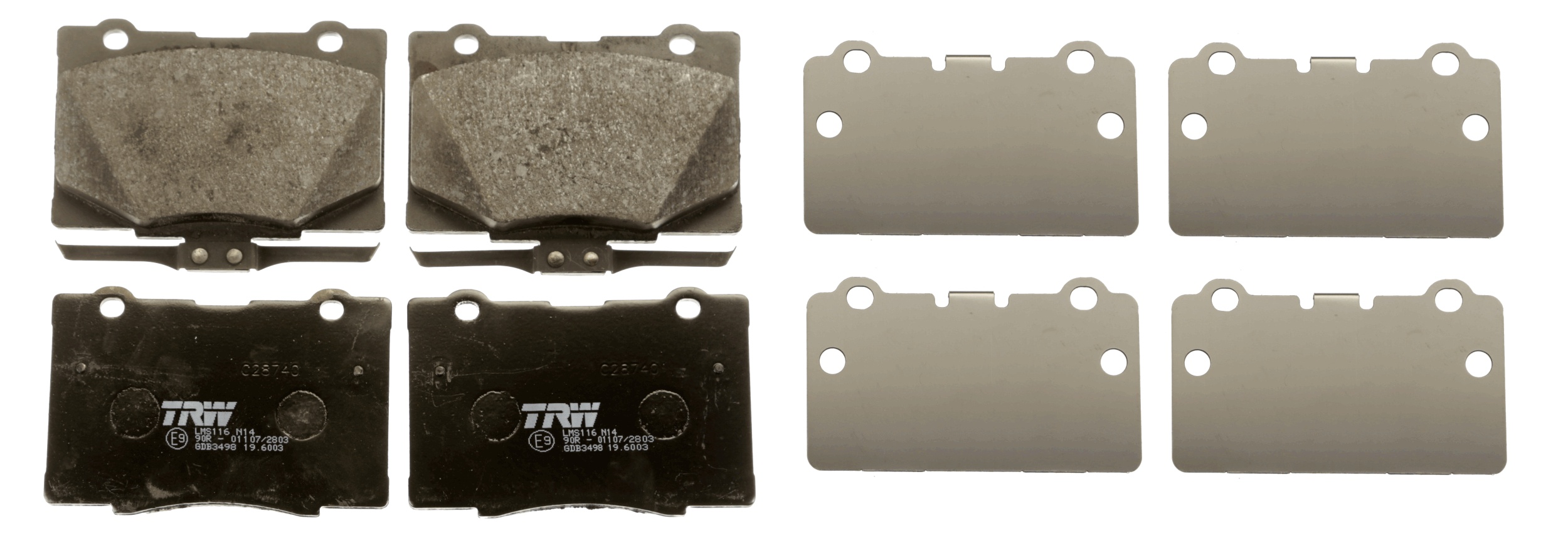 Brake Pad Set, disc brake - GDB3498 TRW