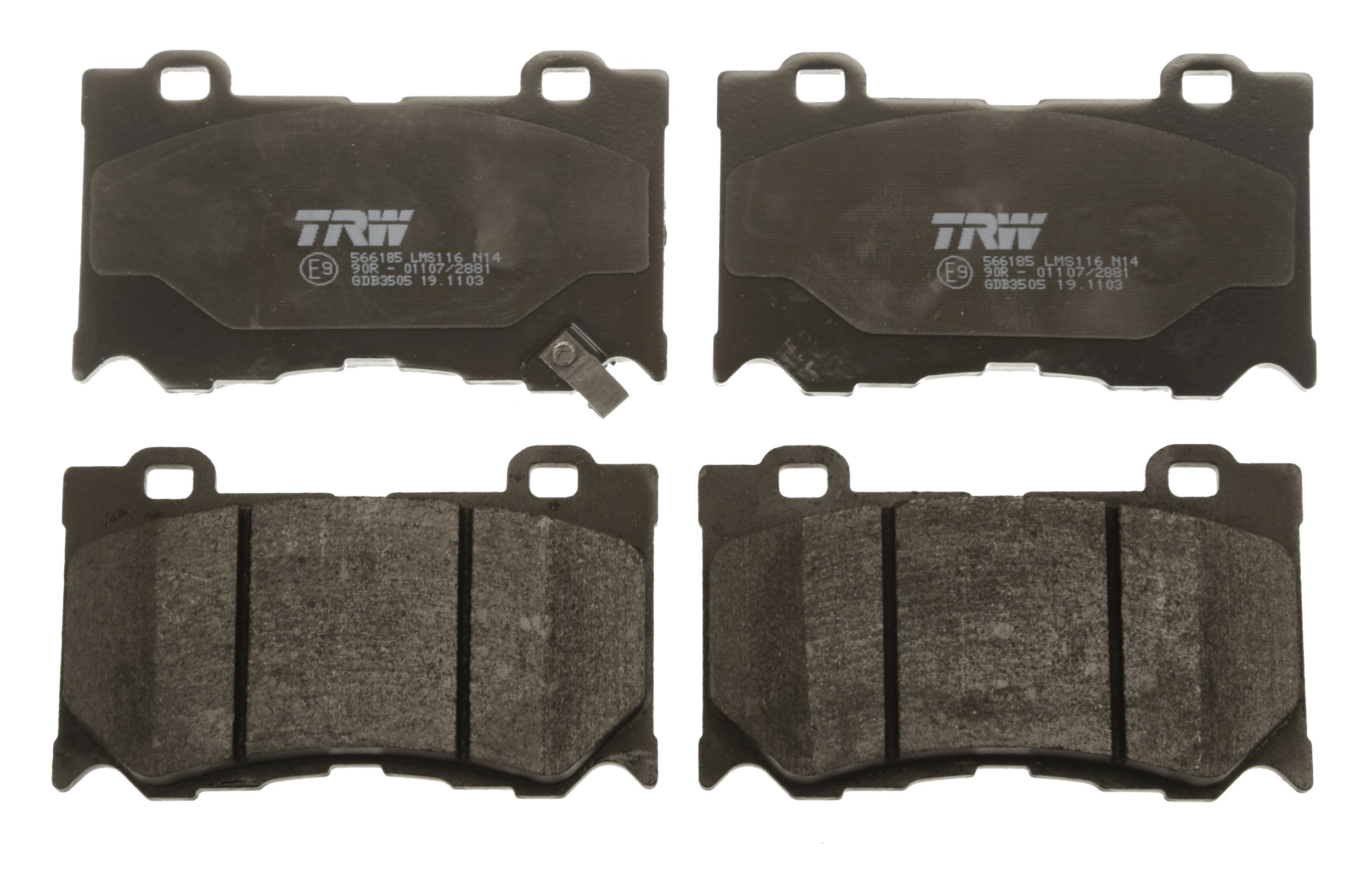 Kit pastiglie freno, Freno a disco - GDB3505 TRW