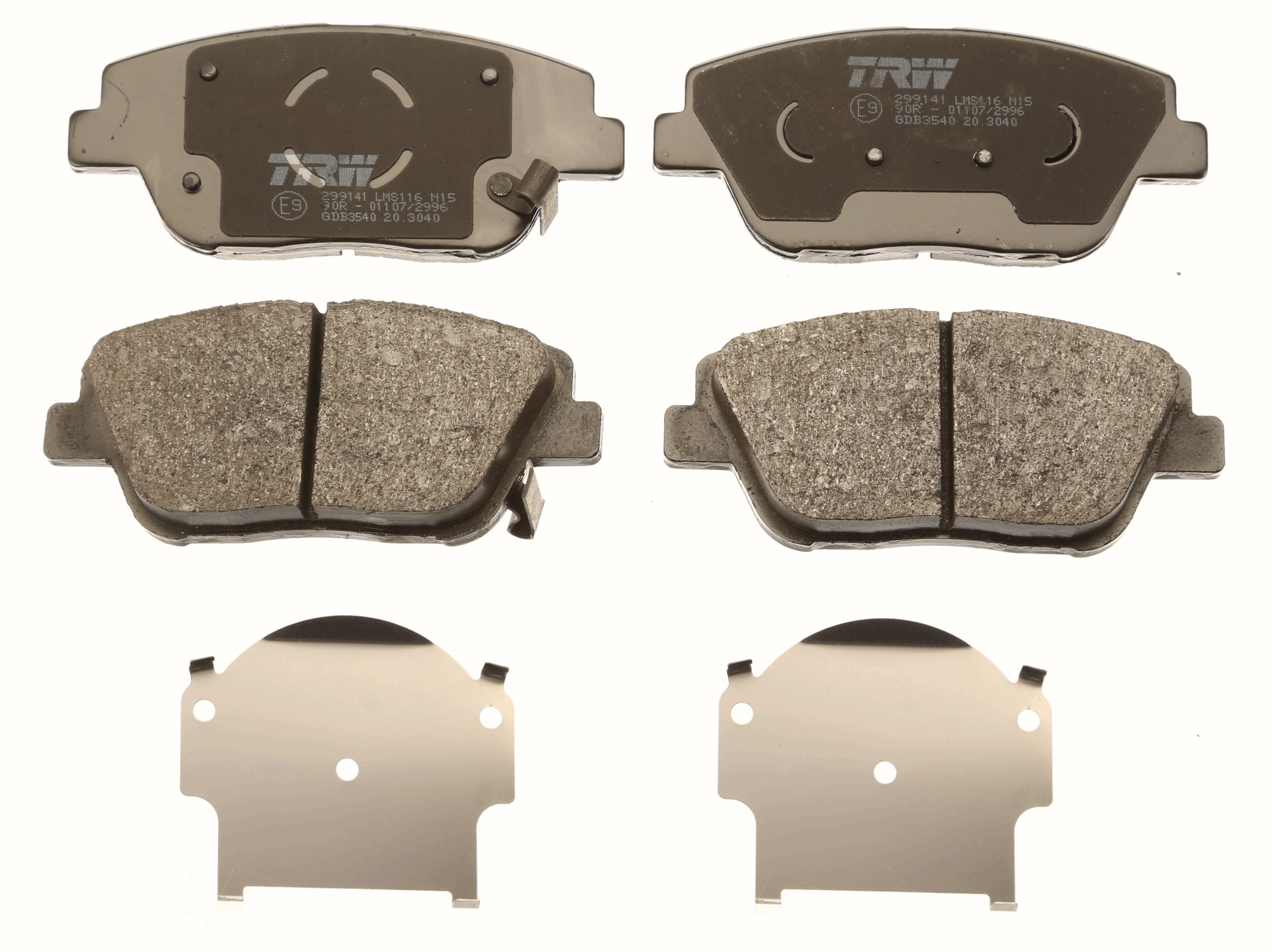 Brake Pad Set, disc brake - GDB3540 TRW