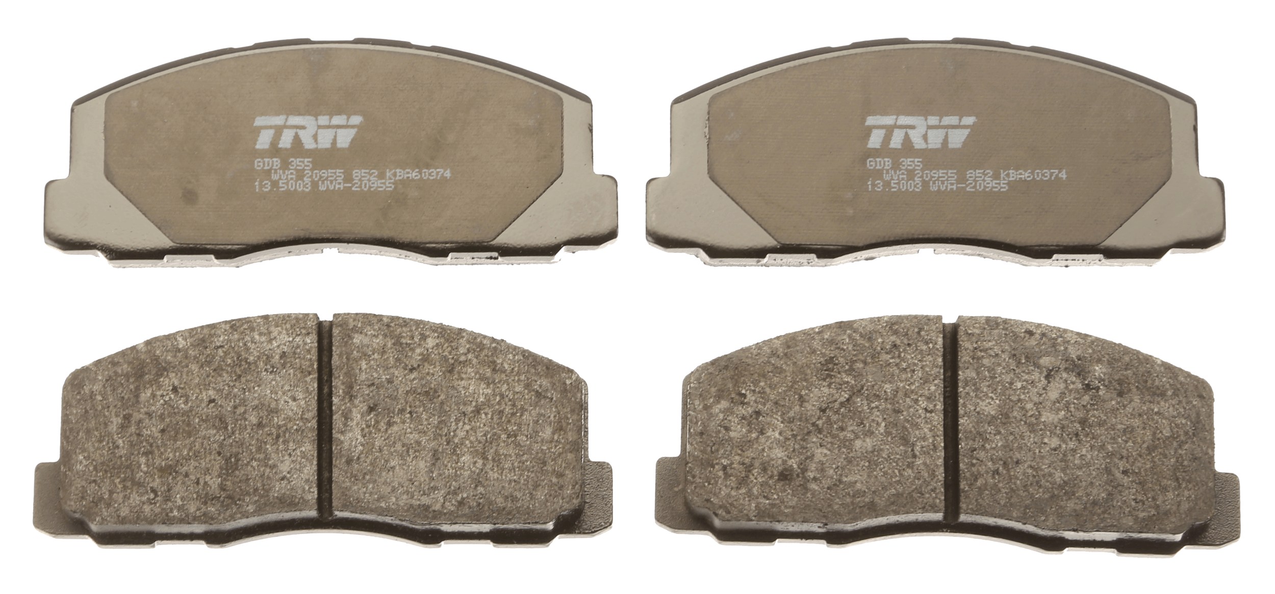 Brake Pad Set, disc brake - GDB355 TRW