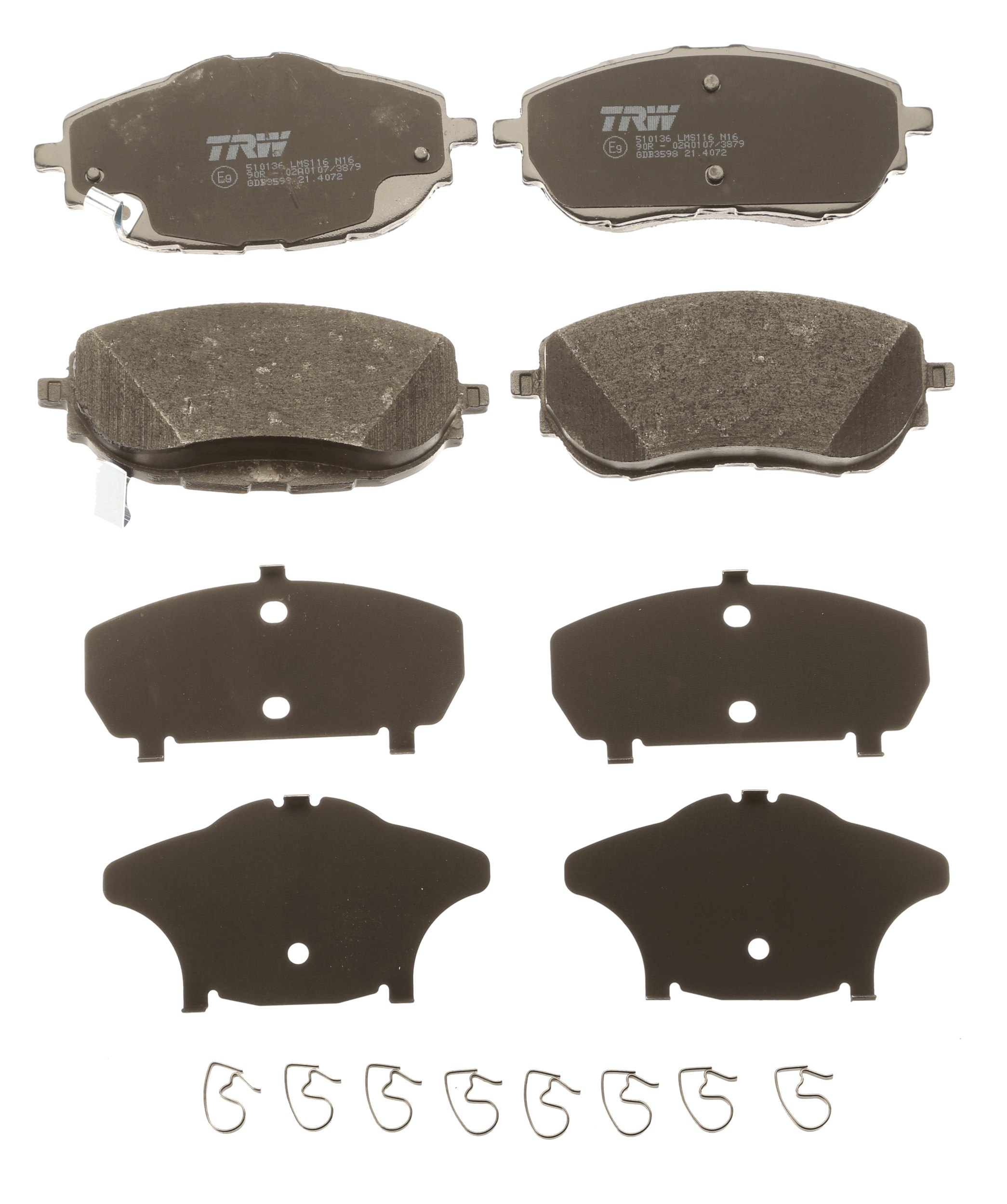 Brake Pad Set, disc brake - GDB3598 TRW