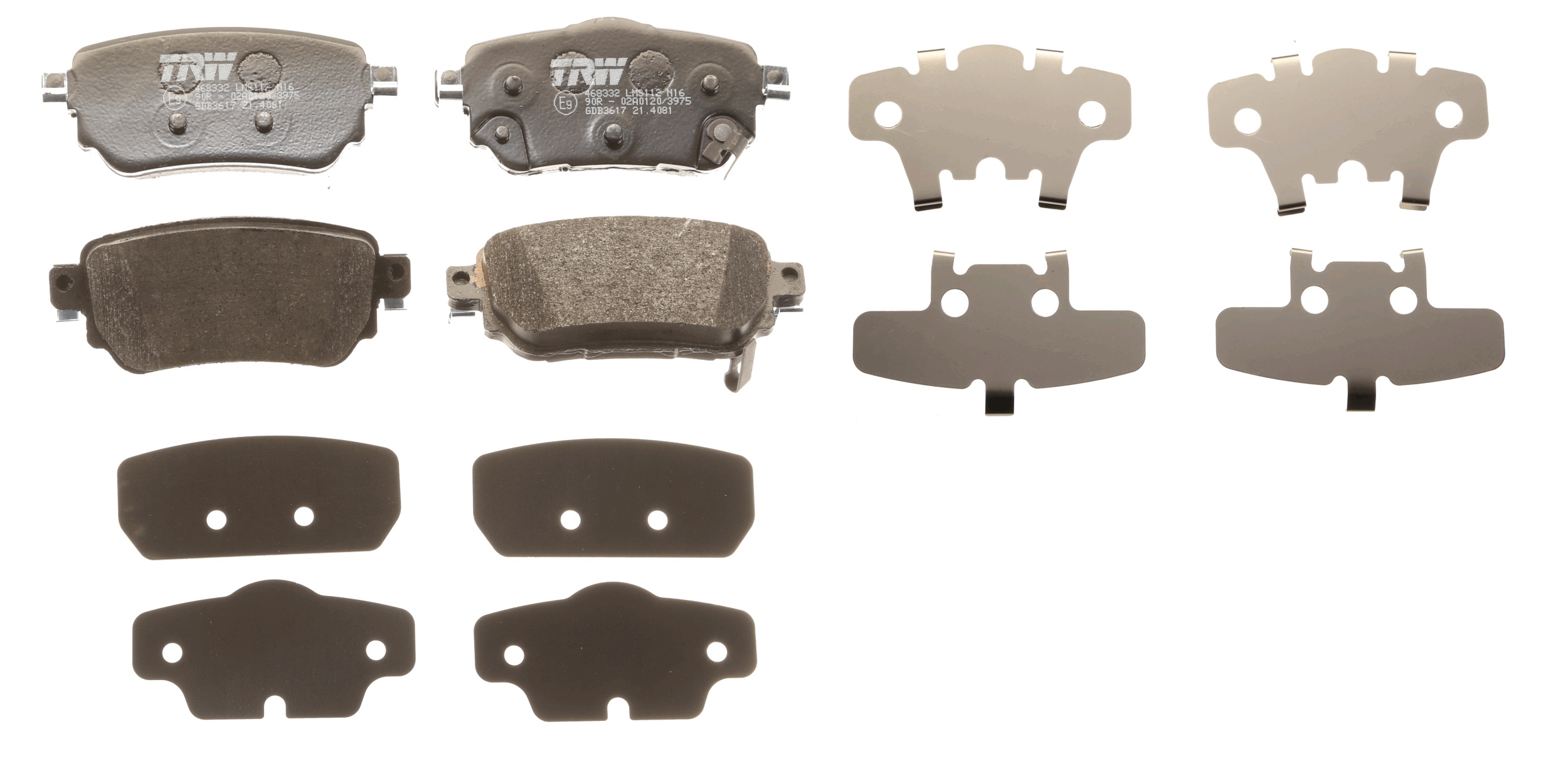 Brake Pad Set, disc brake - GDB3617 TRW