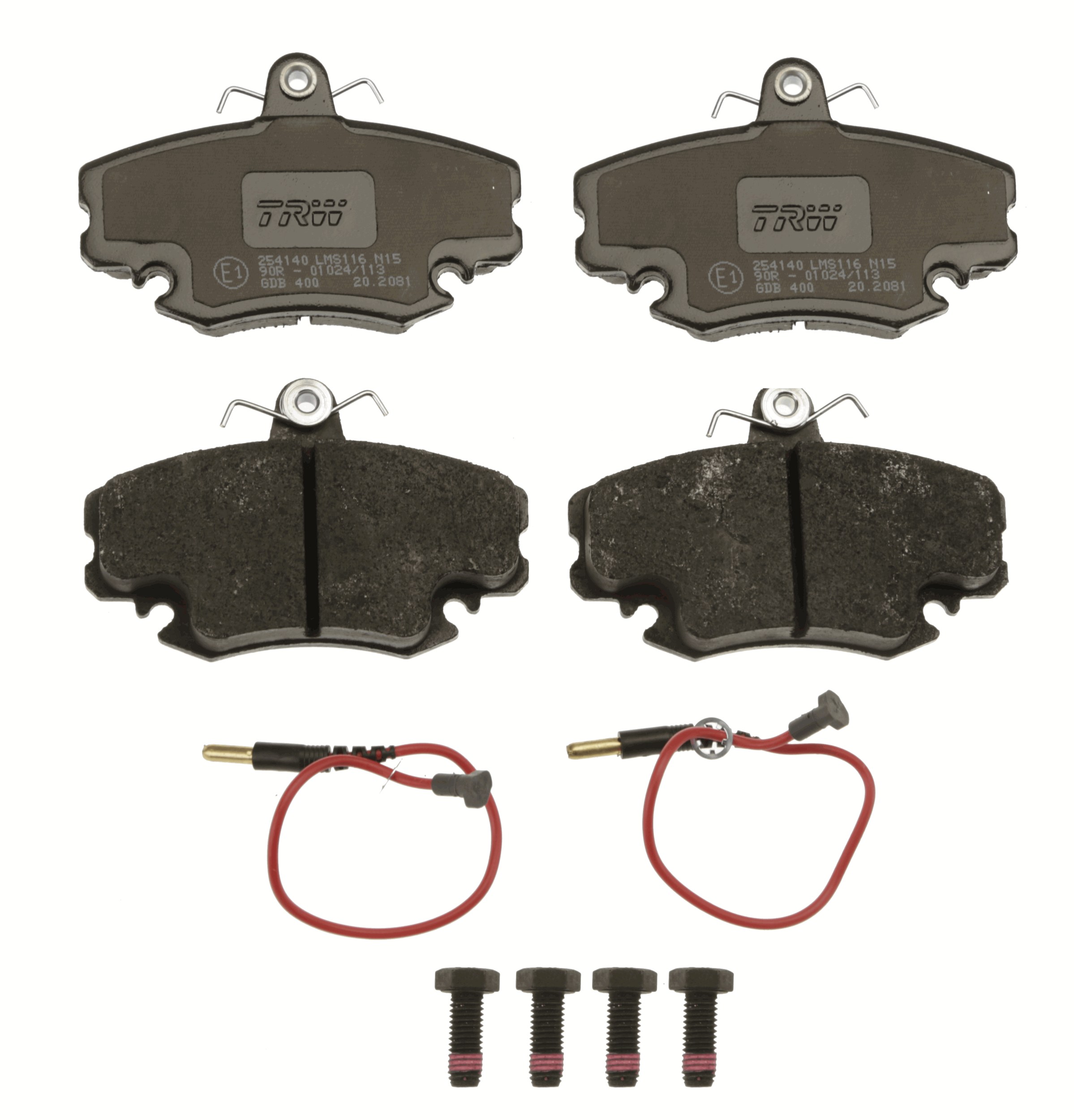 Brake Pad Set, disc brake - GDB400 TRW