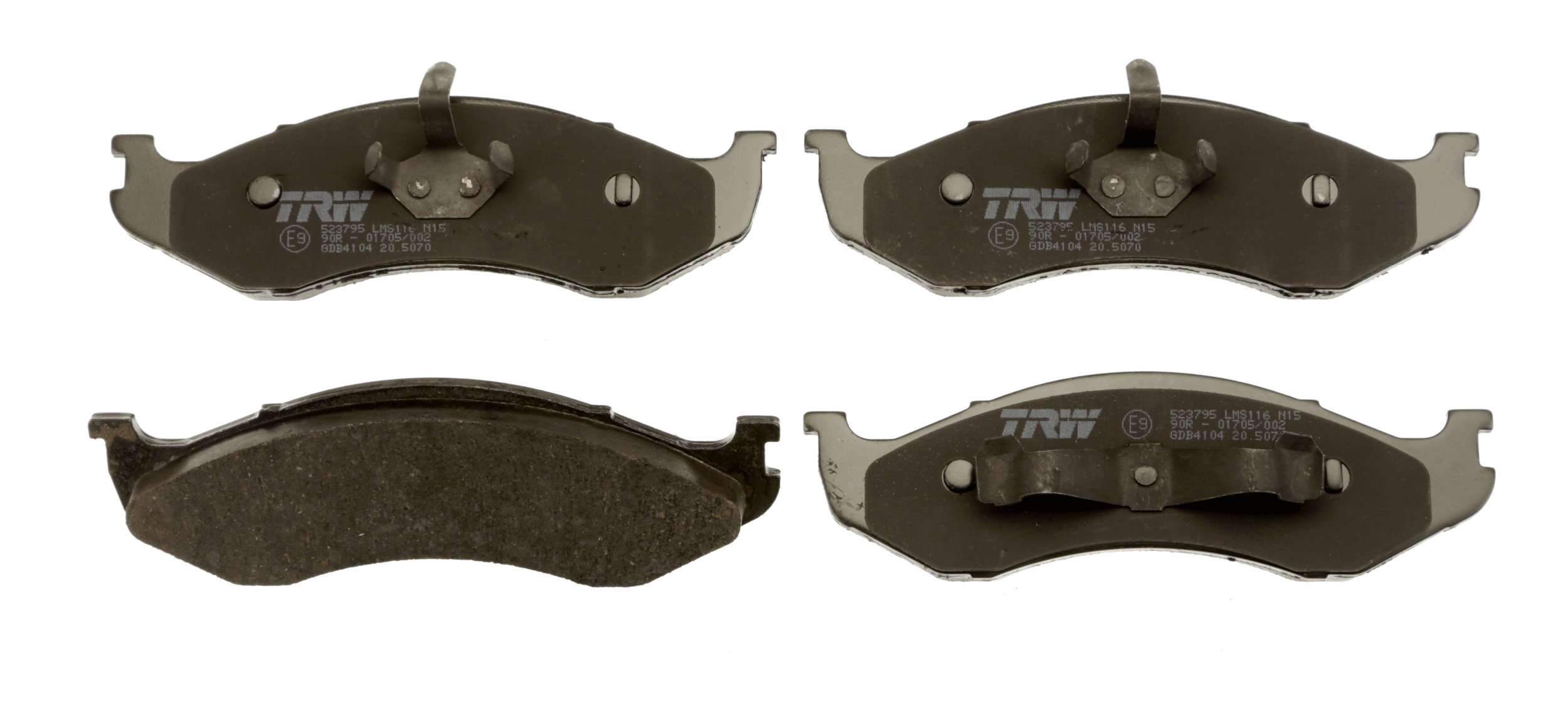Brake Pad Set, disc brake - GDB4104 TRW