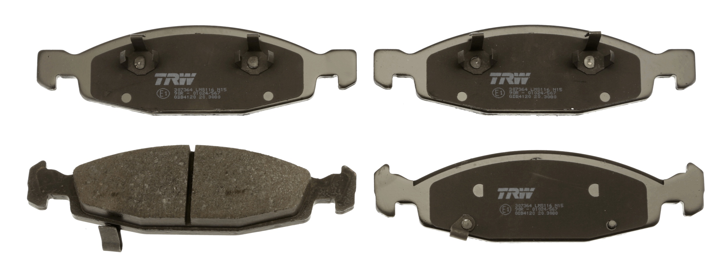 Brake Pad Set, disc brake - GDB4120 TRW