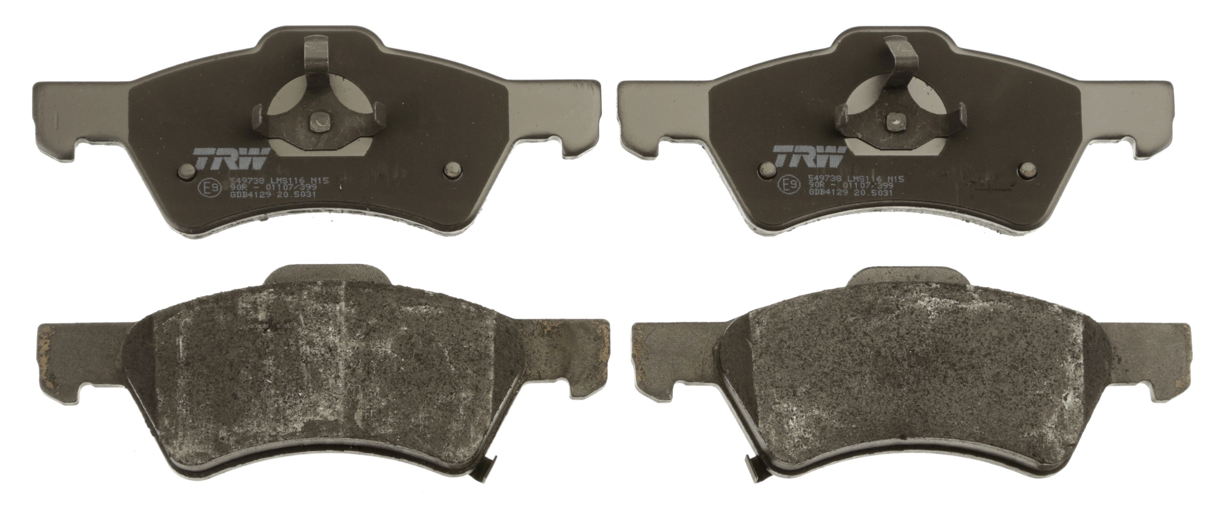 Kit pastiglie freno, Freno a disco - GDB4129 TRW