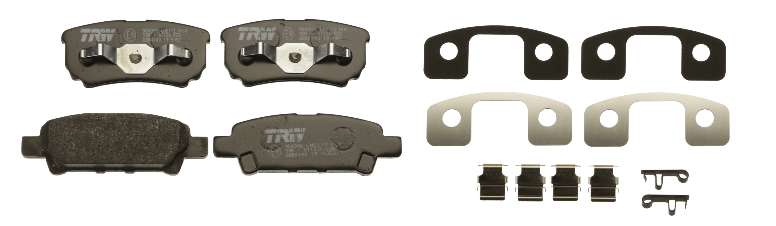 Brake Pad Set, disc brake - GDB4143 TRW