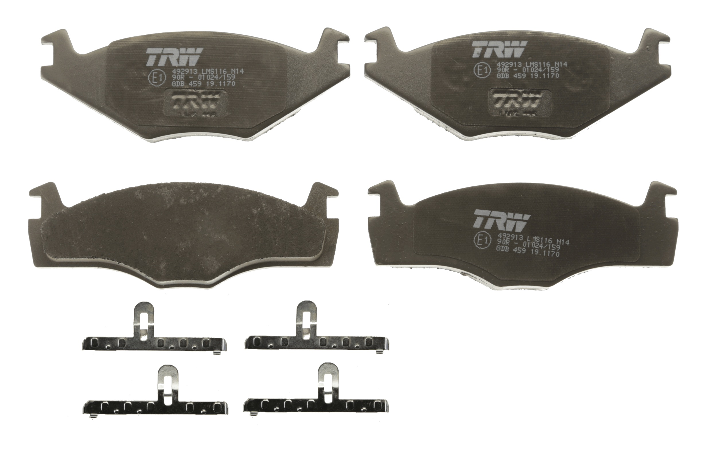 Brake Pad Set, disc brake - GDB459 TRW