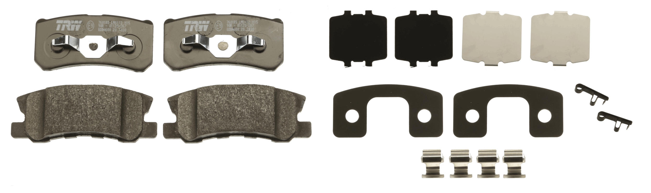 Brake Pad Set, disc brake - GDB4600 TRW