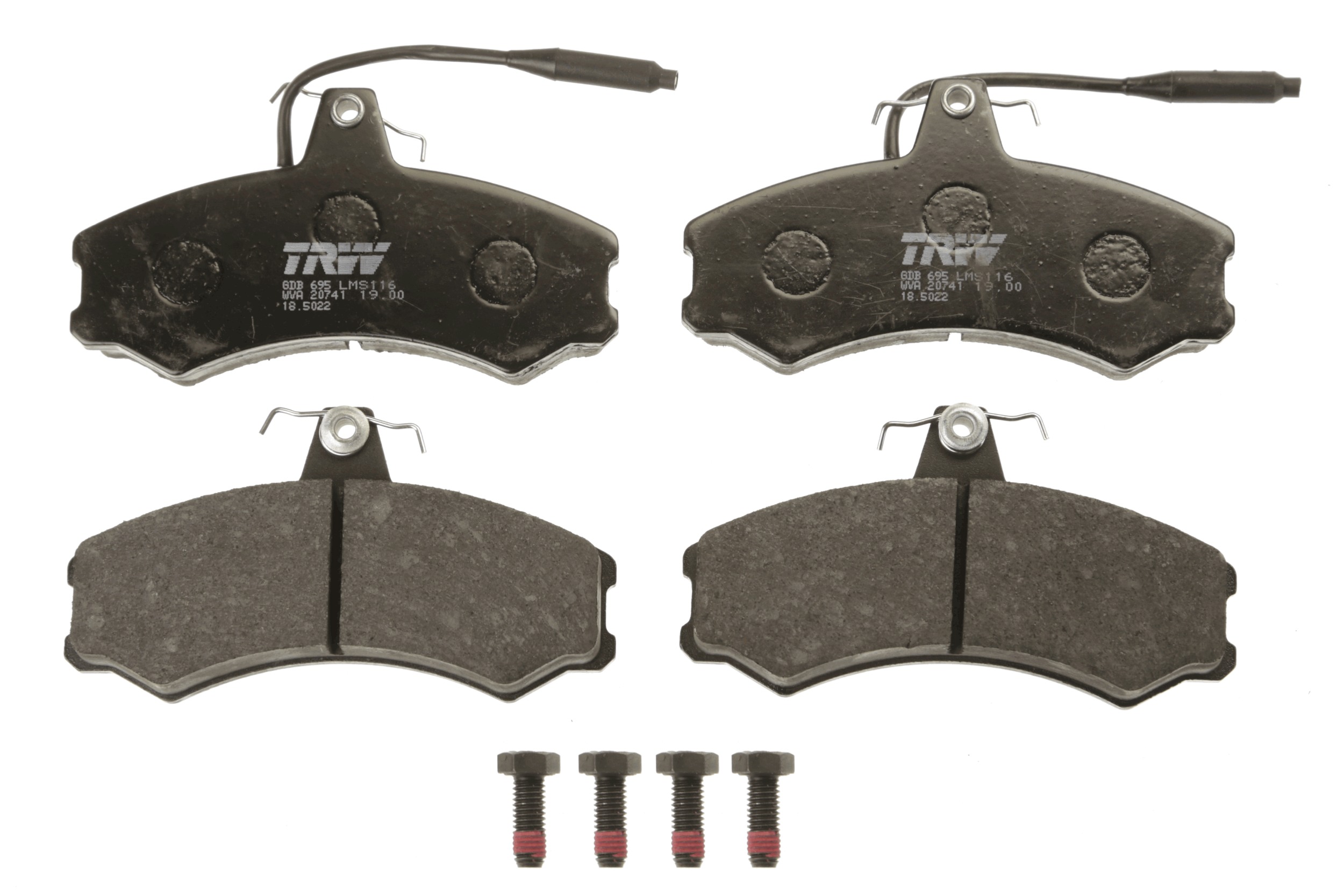 Brake Pad Set, disc brake - GDB695 TRW