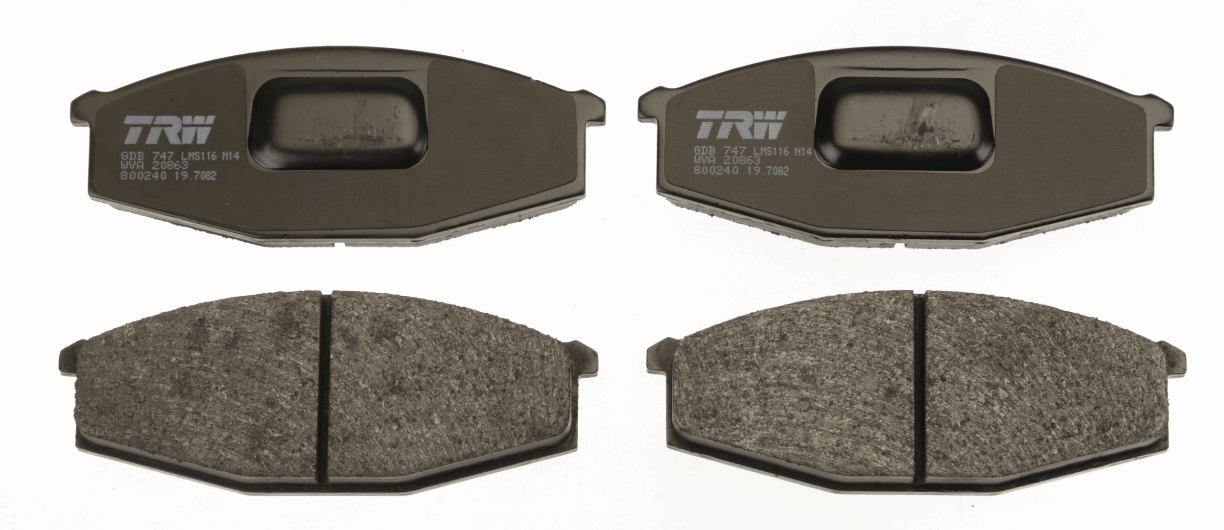 Brake Pad Set, disc brake - GDB747 TRW