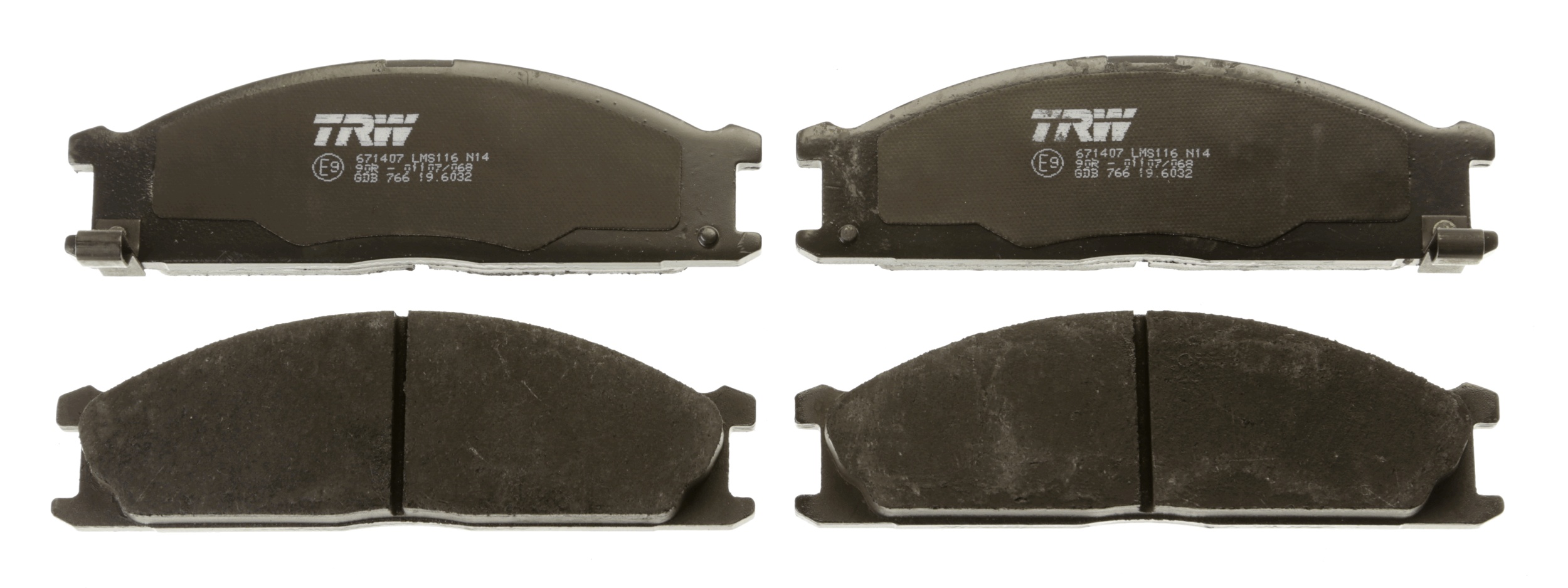Brake Pad Set, disc brake - GDB766 TRW