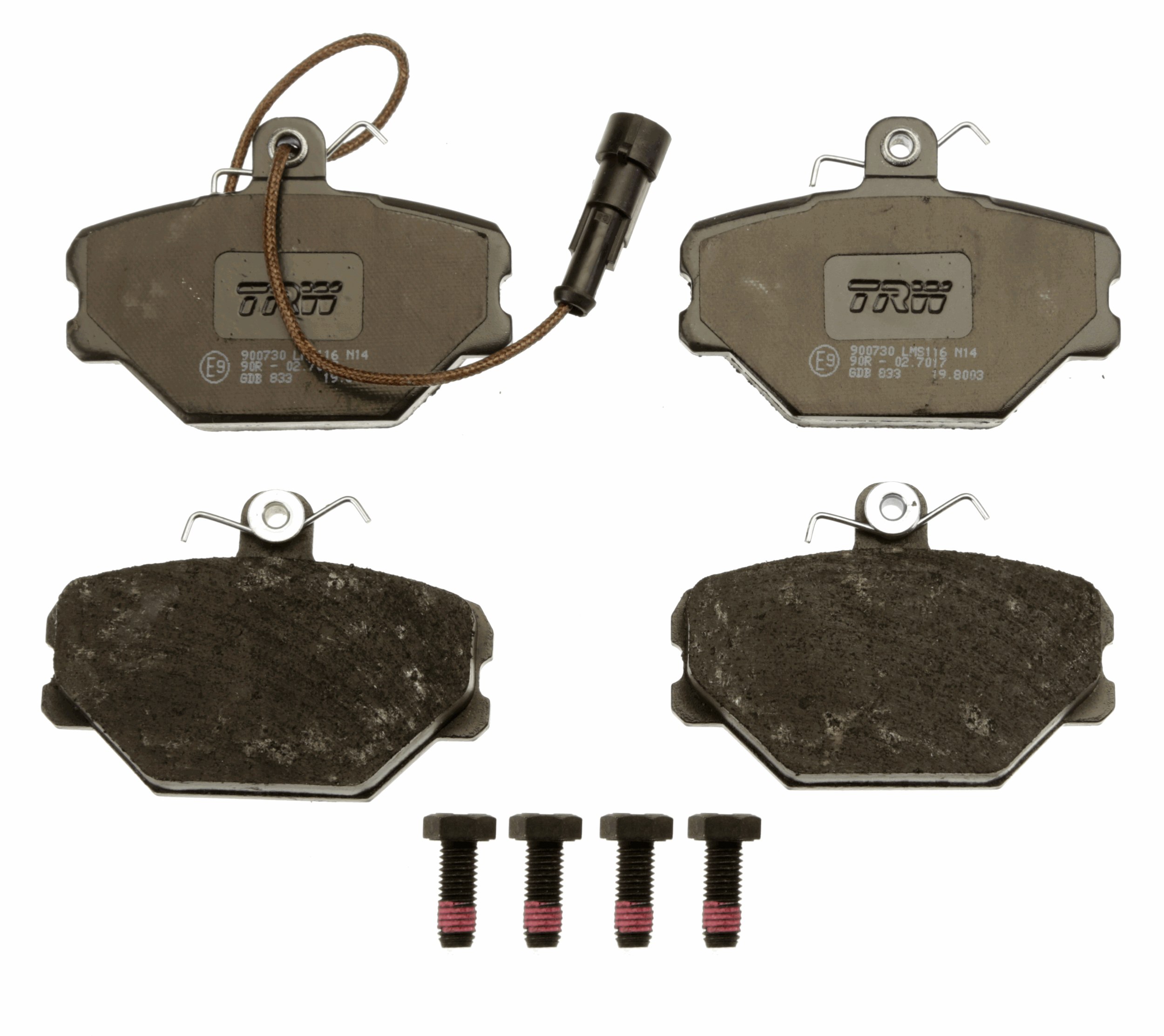 Brake Pad Set, disc brake - GDB833 TRW