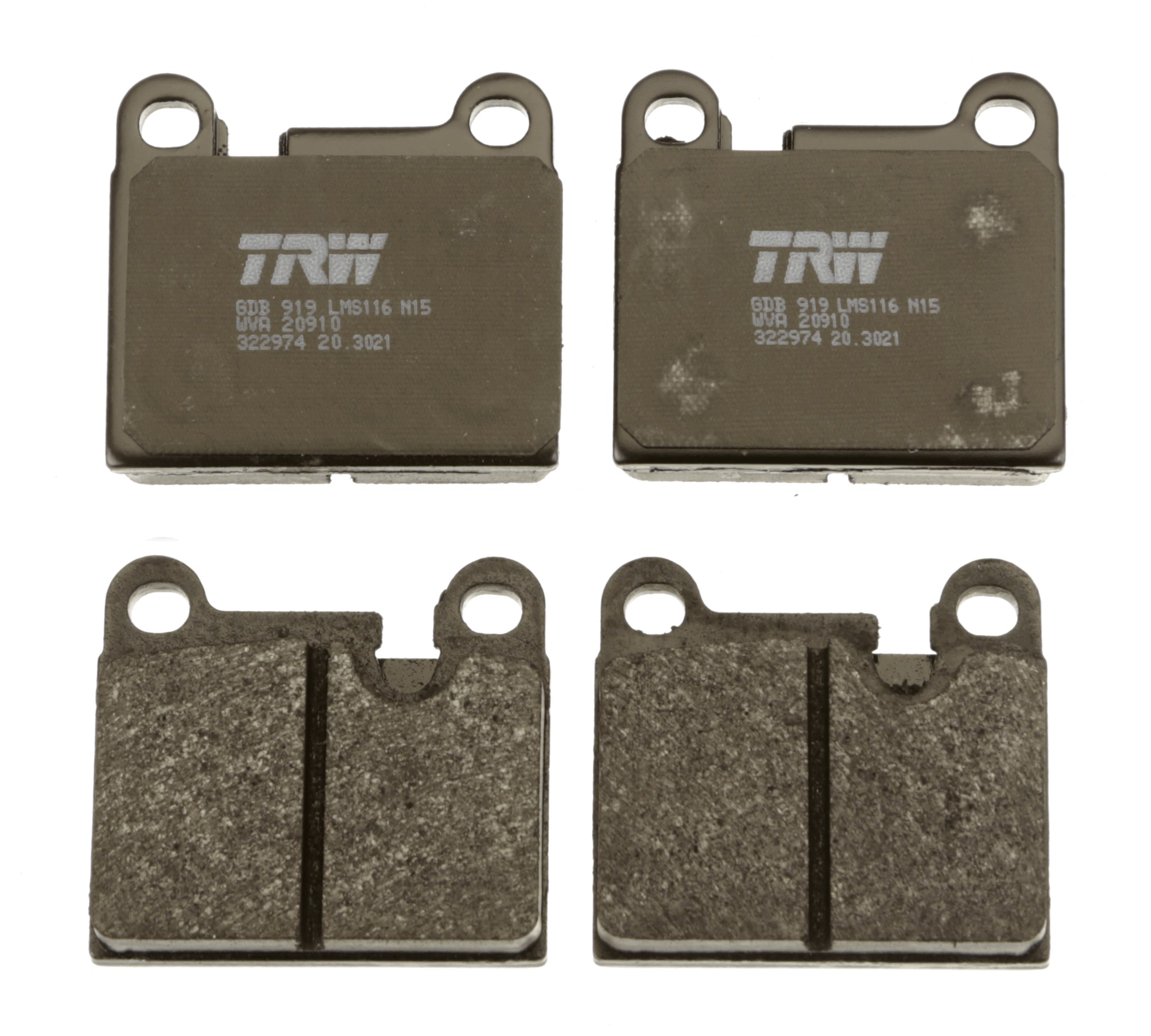 Kit pastiglie freno, Freno a disco - GDB919 TRW